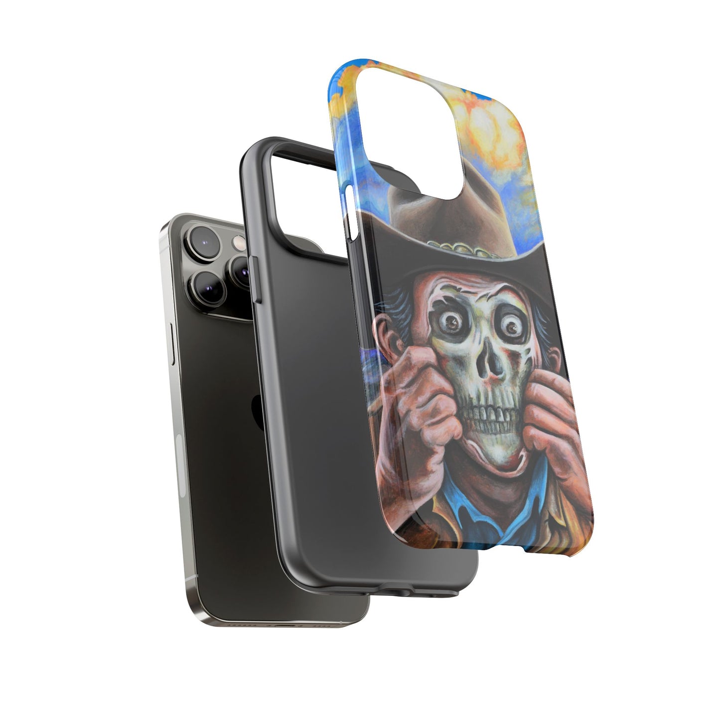 Skull Cowboy Phone Case - Tough Cases with Bold Artwork, Unique Gift for Halloween, Bold Aesthetic, Ideal for Music Lovers, [...]