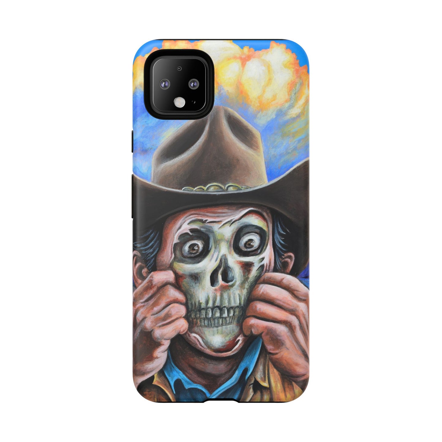 Skull Cowboy Phone Case - Tough Cases with Bold Artwork, Unique Gift for Halloween, Bold Aesthetic, Ideal for Music Lovers, [...]