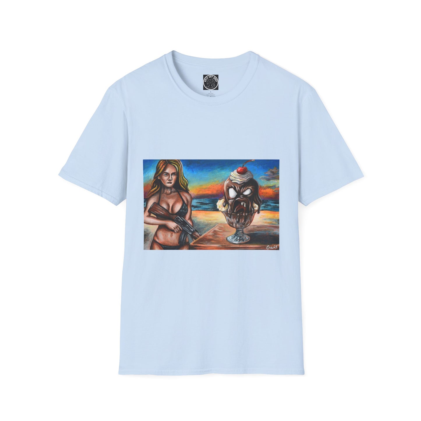 Beach Vibes Graphic Tee, Casual Summer Shirt, Unisex T-Shirt for Beach Lovers, Fun Graphic Shirt, Unique Ice Cream Art