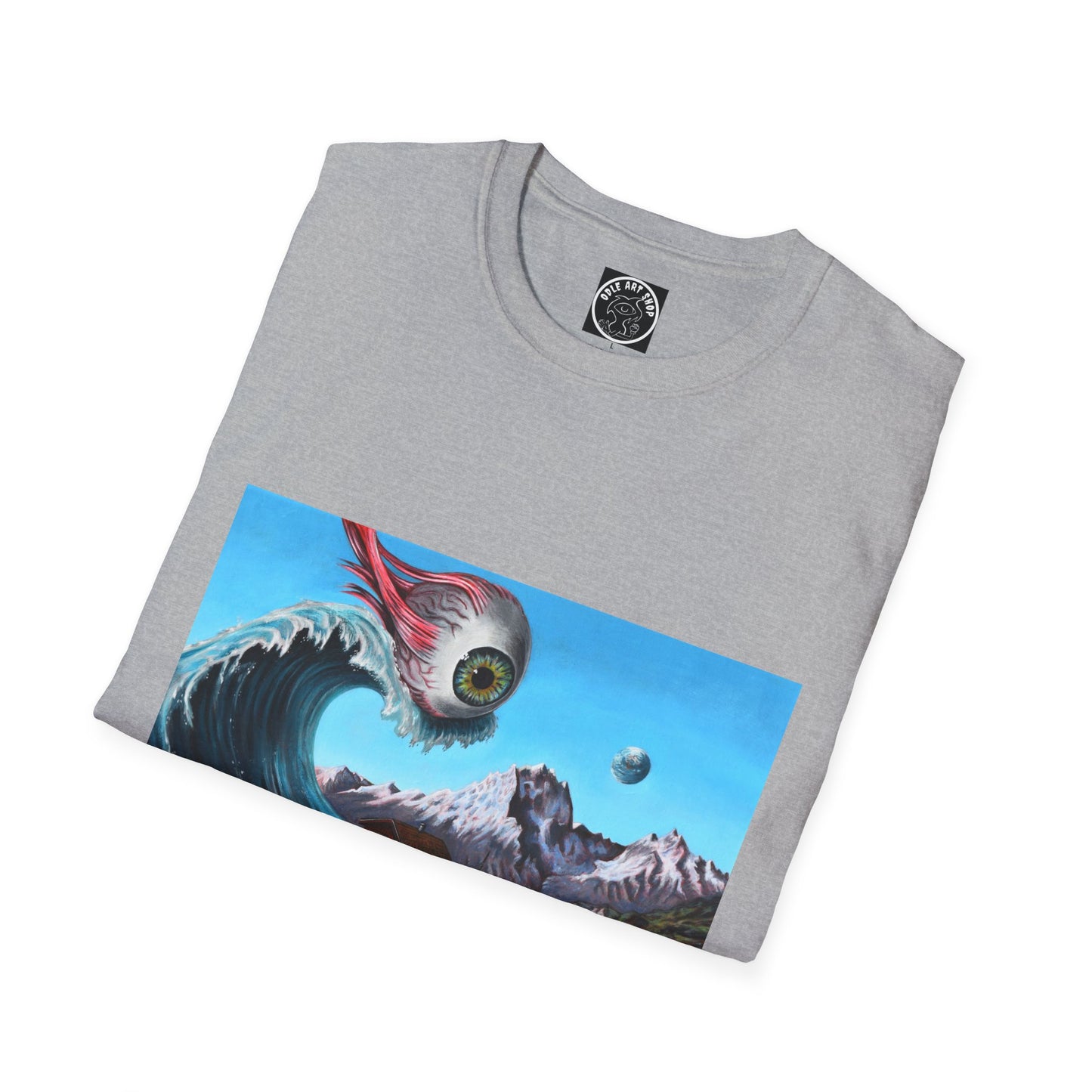 Cosmic Wave T-Shirt — Surreal Meteor Ocean Graphic