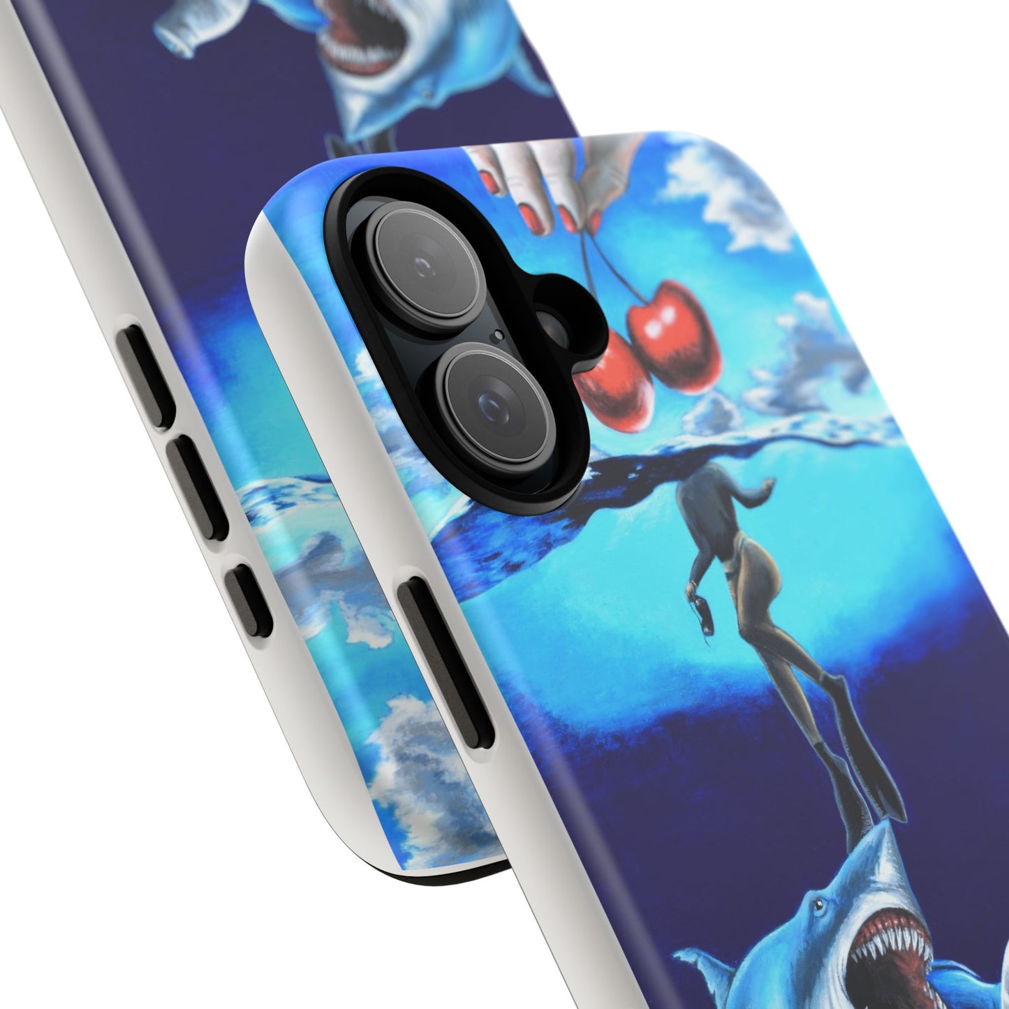 Shark Art Phone Case - Tough Cases, Unique Phone Accessories, Ocean-Inspired Gift, Underwater Art, Fun Phone Cover, Beach Lover Gift