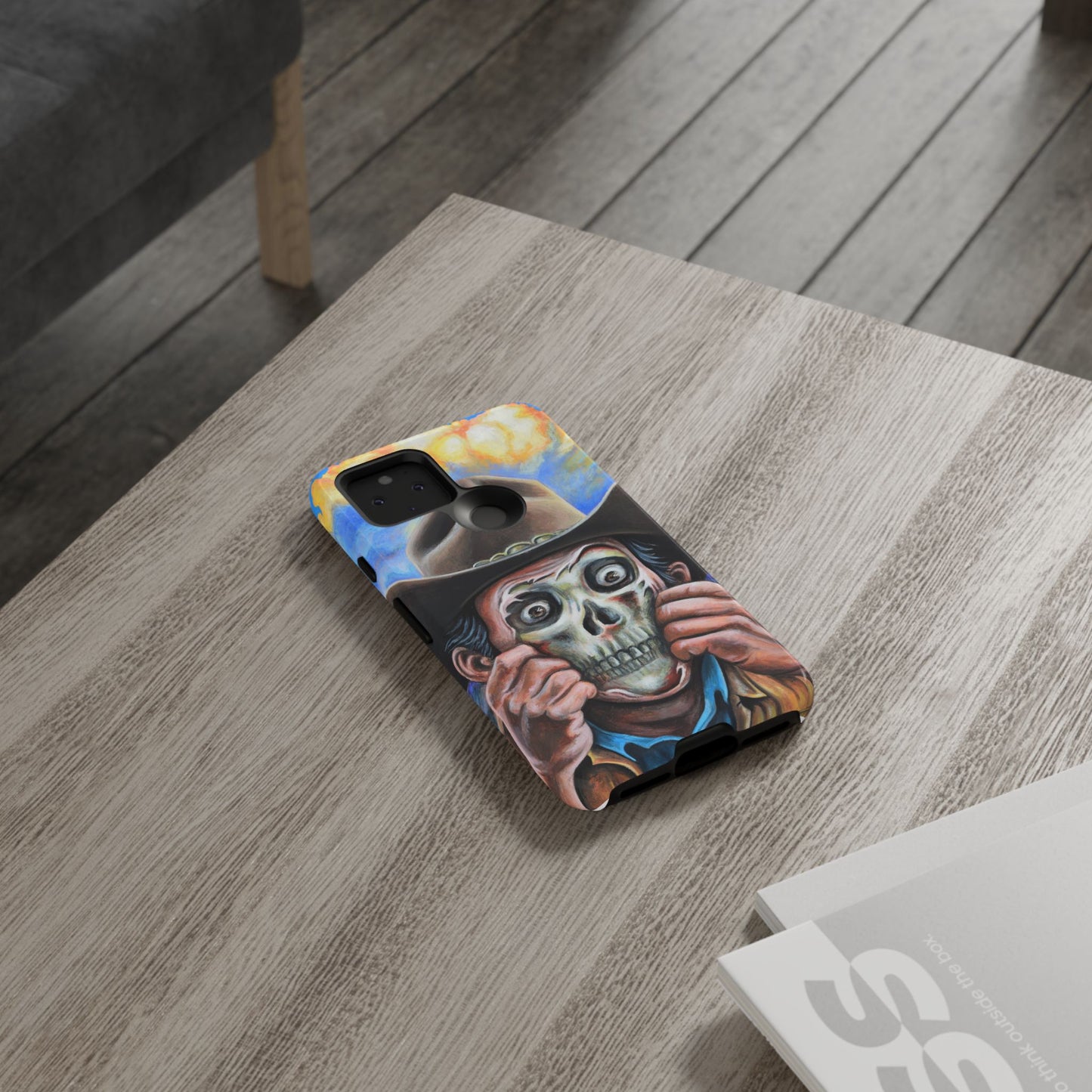 Skull Cowboy Phone Case - Tough Cases with Bold Artwork, Unique Gift for Halloween, Bold Aesthetic, Ideal for Music Lovers, [...]