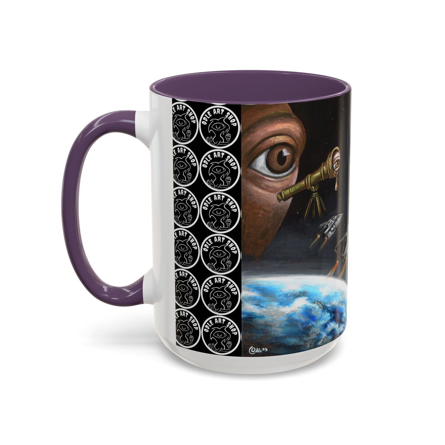 Space Adventure Coffee Mug - Retro Sci‑Fi Crew & Alien Monsters