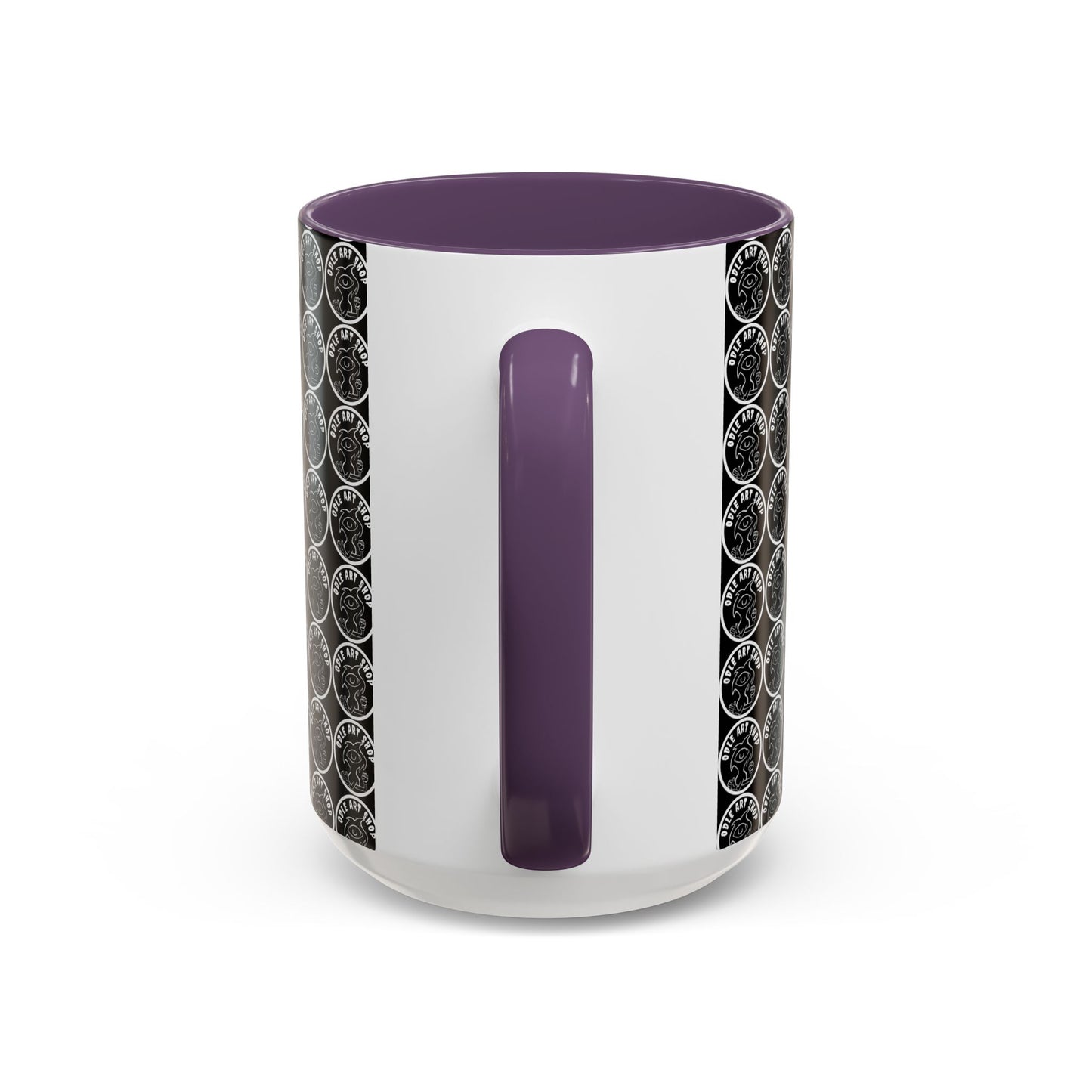 Smiley Mask Art Coffee Mug — Surreal Portrait Accent 11/15oz