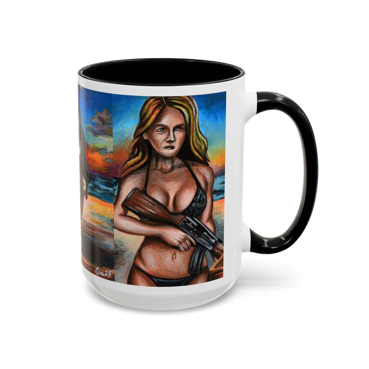 Vibrant Art-Inspired Coffee Mug, Unique Gift for Beach Lovers, Collectible Drinkware, Perfect for Birthdays, Home Decor