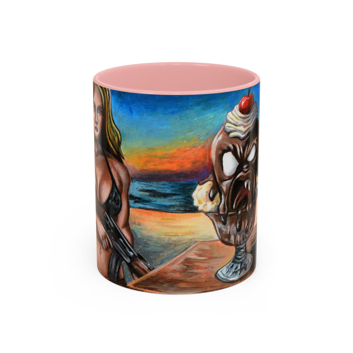 Vibrant Art-Inspired Coffee Mug, Unique Gift for Beach Lovers, Collectible Drinkware, Perfect for Birthdays, Home Decor