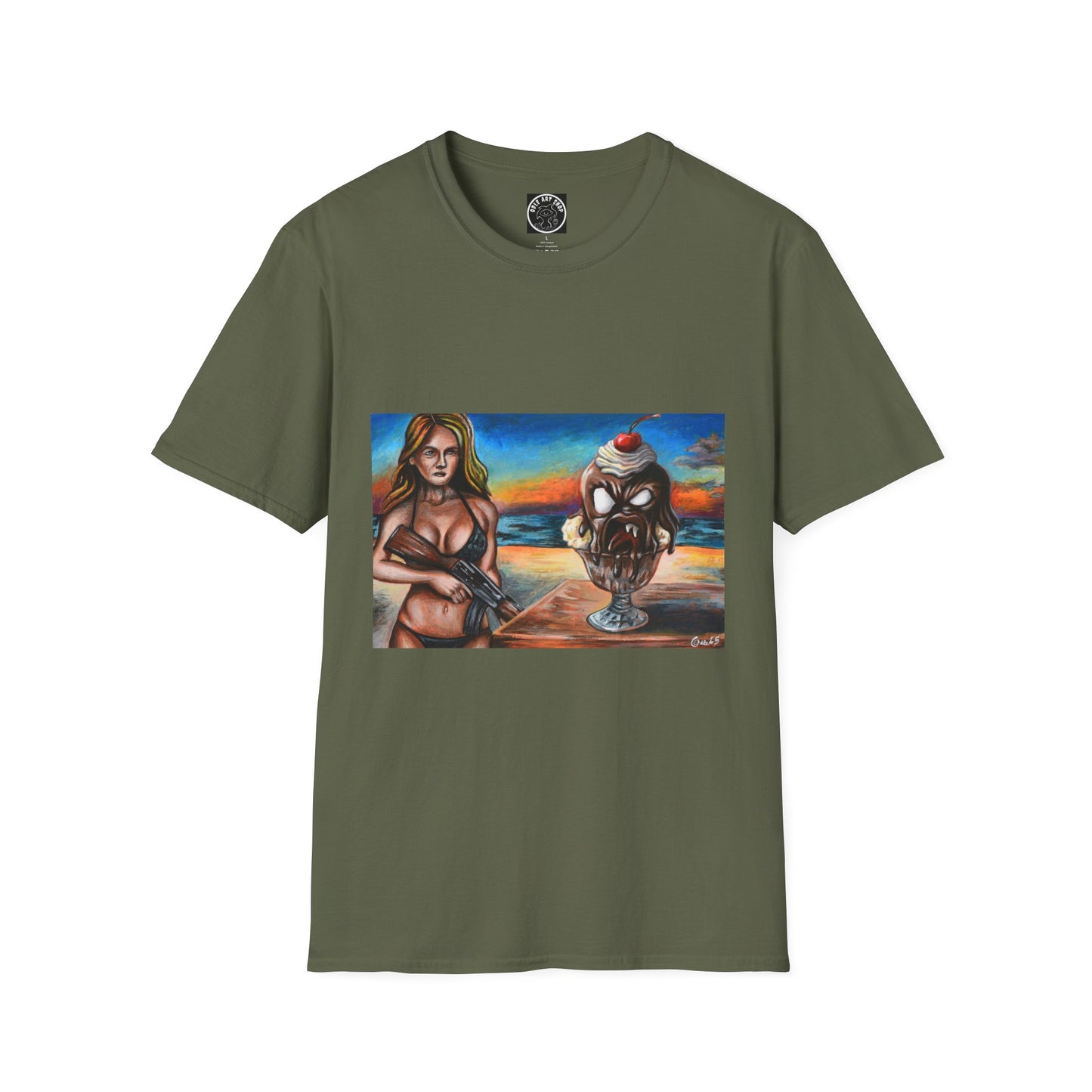 Beach Vibes Graphic Tee, Casual Summer Shirt, Unisex T-Shirt for Beach Lovers, Fun Graphic Shirt, Unique Ice Cream Art