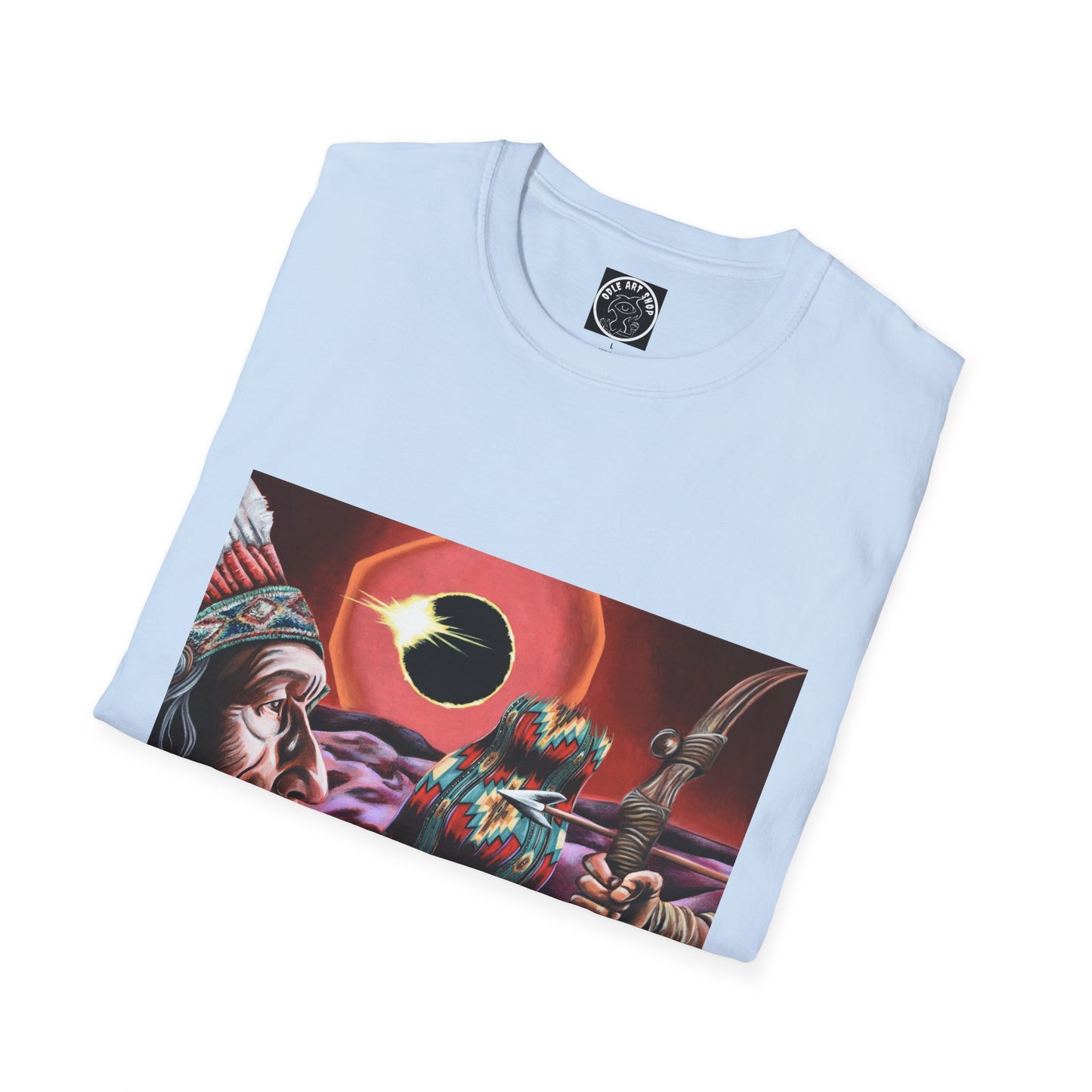 Native Spirit Graphic T-Shirt — Eagle, Shaman & Eclipse Art