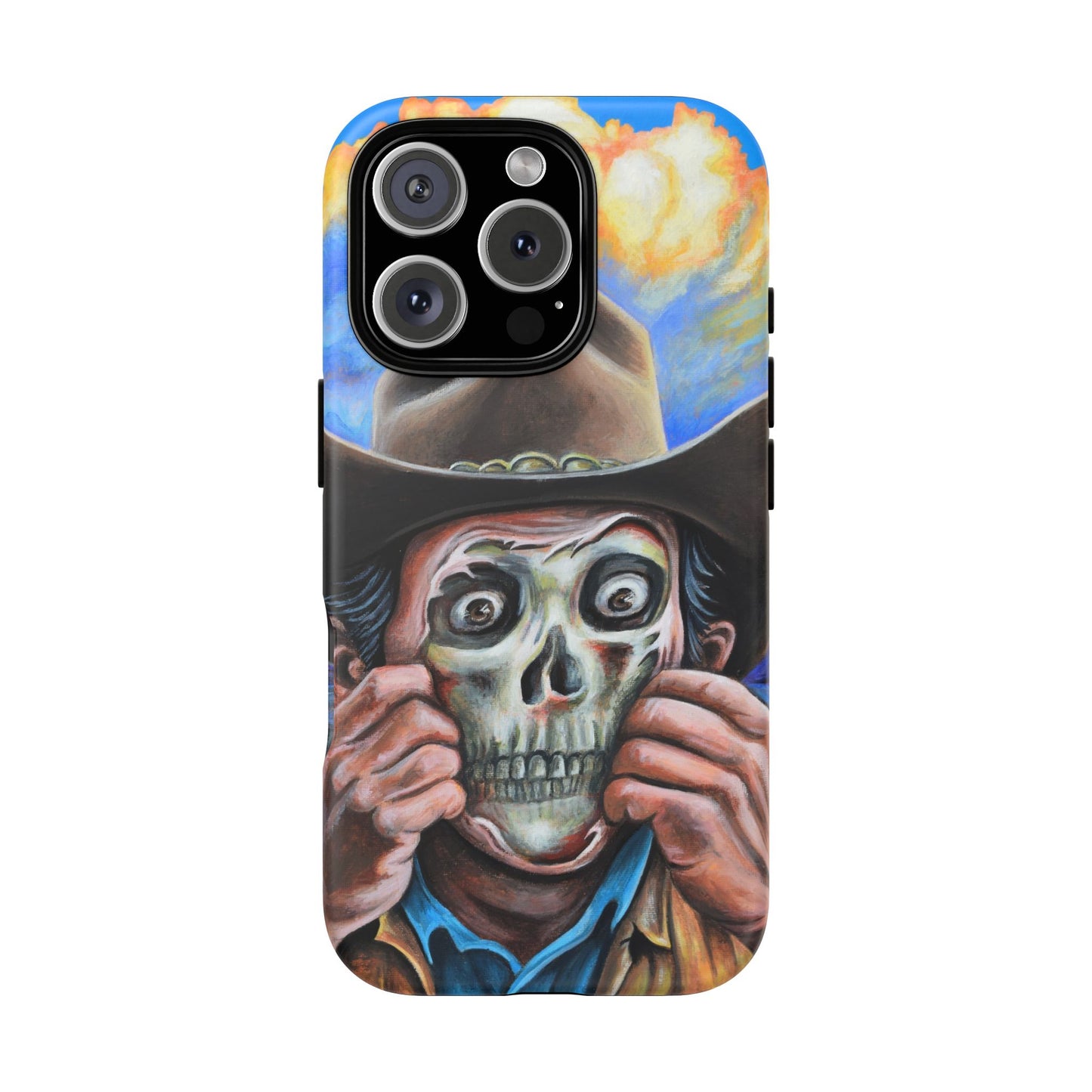 Skull Cowboy Phone Case - Tough Cases with Bold Artwork, Unique Gift for Halloween, Bold Aesthetic, Ideal for Music Lovers, [...]