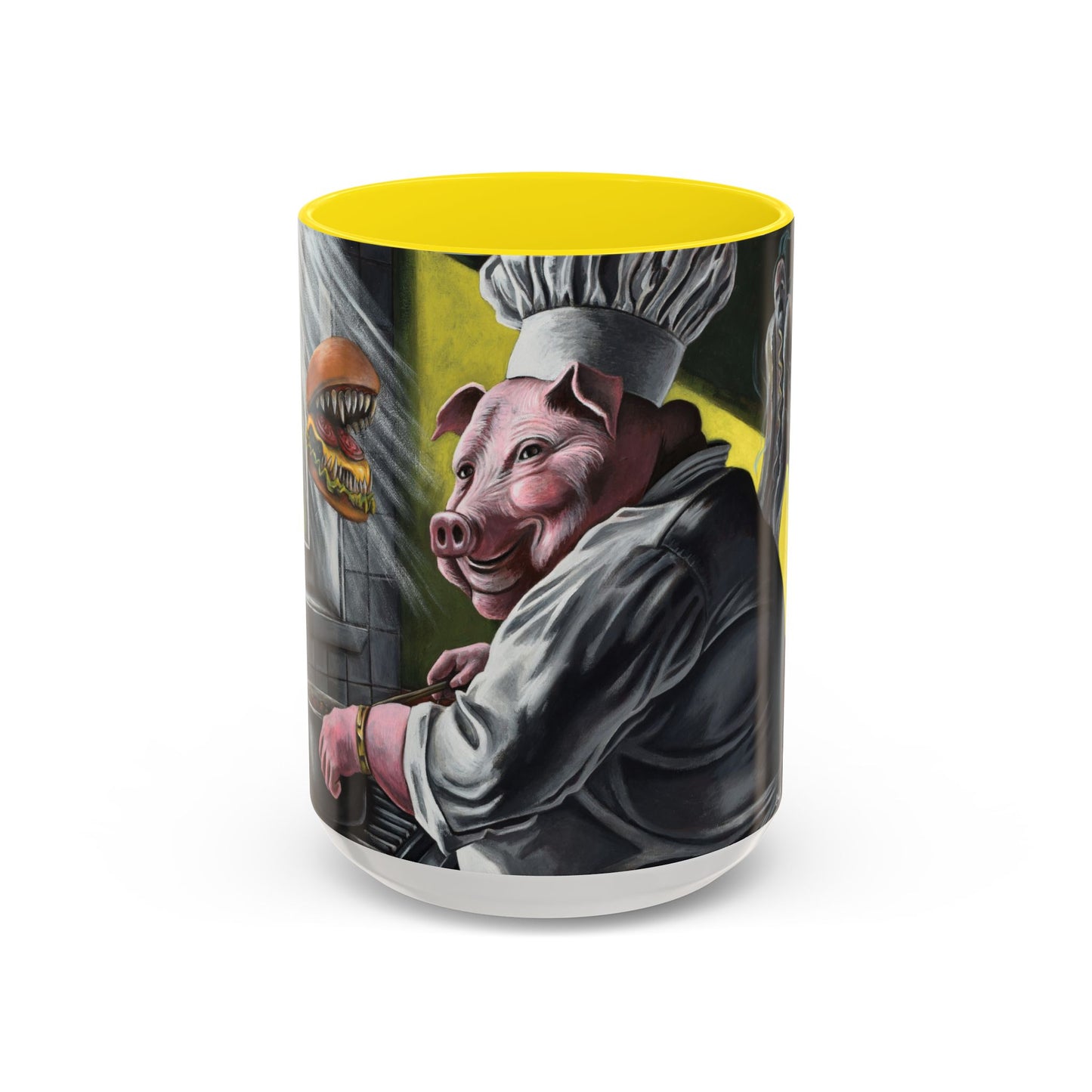 Pig Chef Coffee Mug — Quirky Kitchen Animal Art Accent Mug