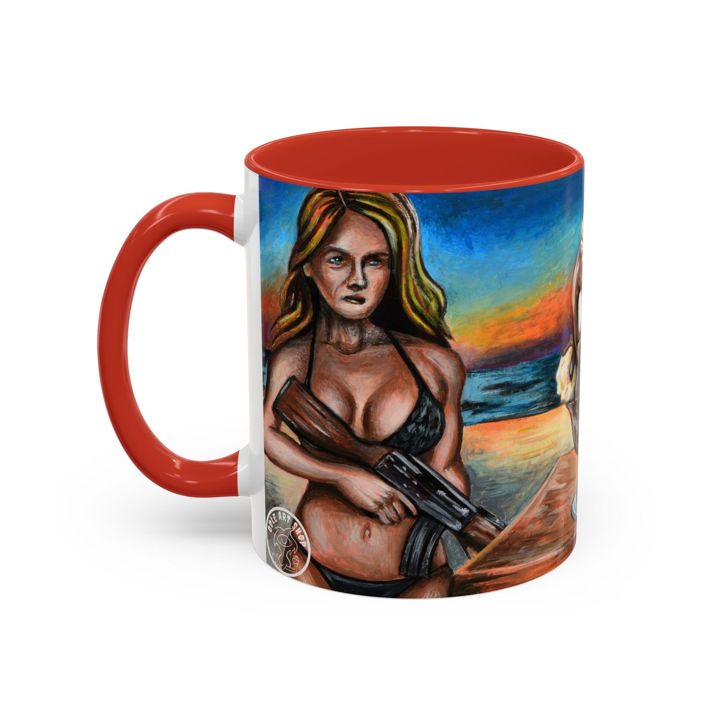 Vibrant Art-Inspired Coffee Mug, Unique Gift for Beach Lovers, Collectible Drinkware, Perfect for Birthdays, Home Decor