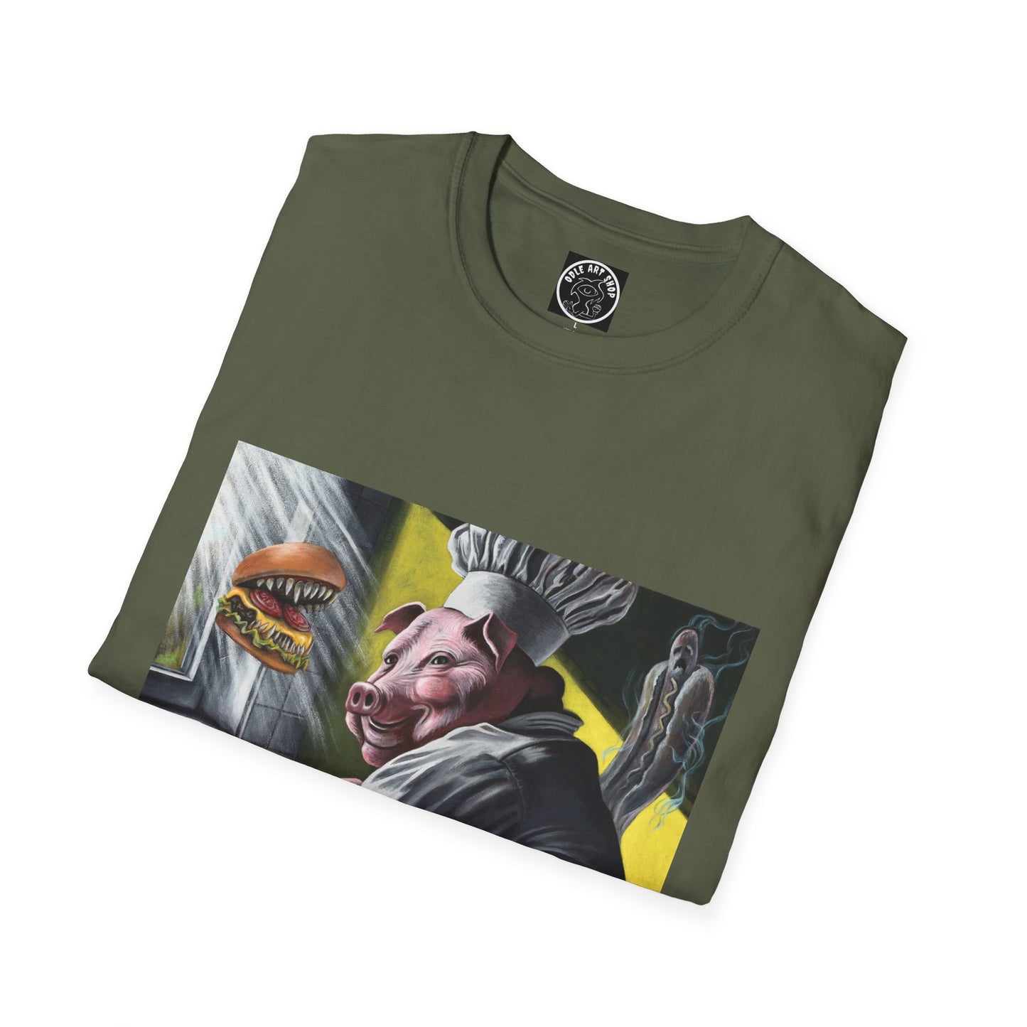 T-Shirt — Surreal Chef Pig Illustration Graphic Tee