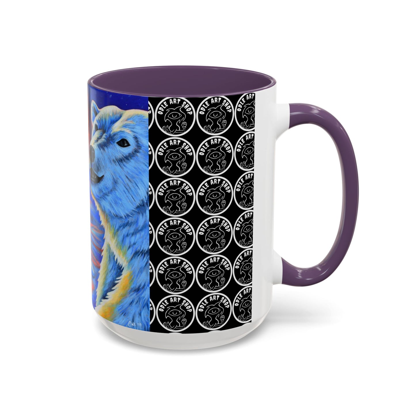 Vibrant Polar Art Coffee Mug | Fun Winter Beverage Cup, Holiday Gift, Unique Decor, Colorful Drinkware, Snowman Design