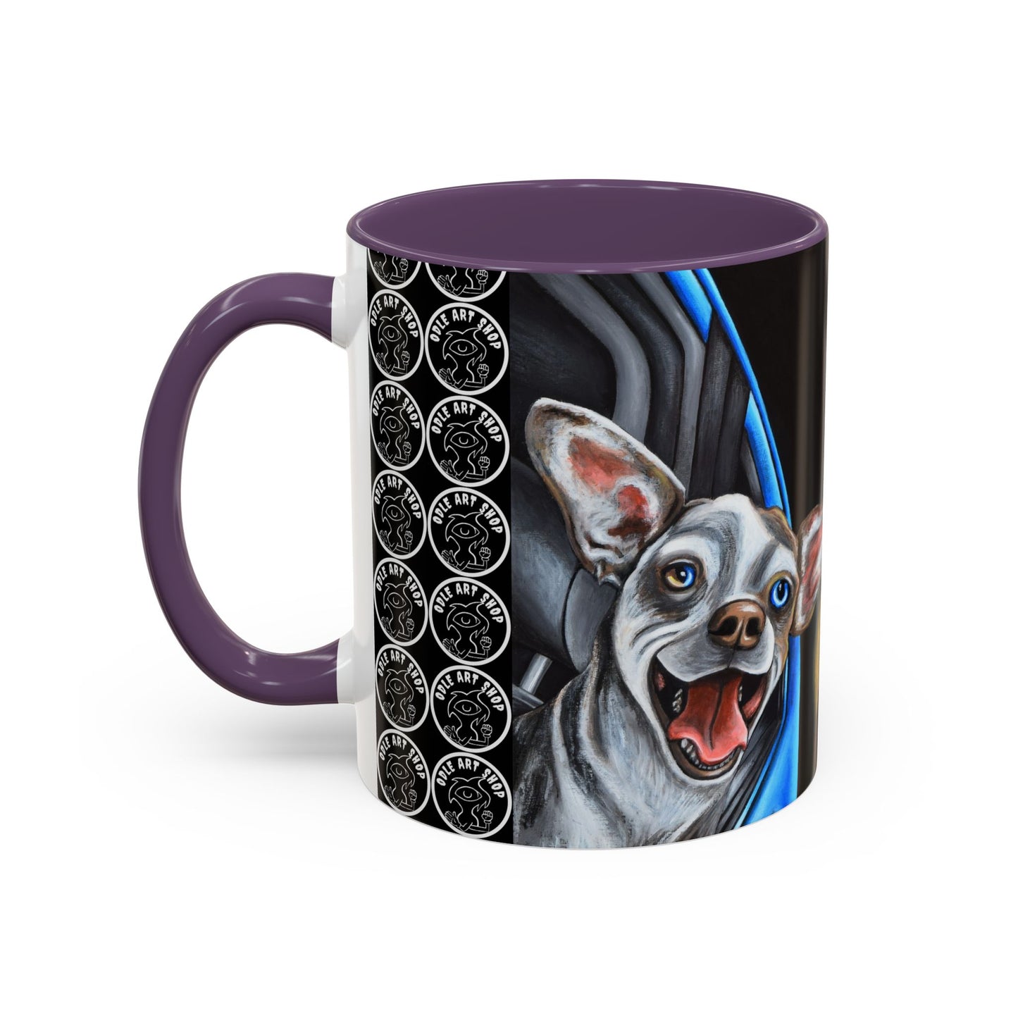 Unique Artistic Accent Coffee Mug with Colorful Ice Cream Design
