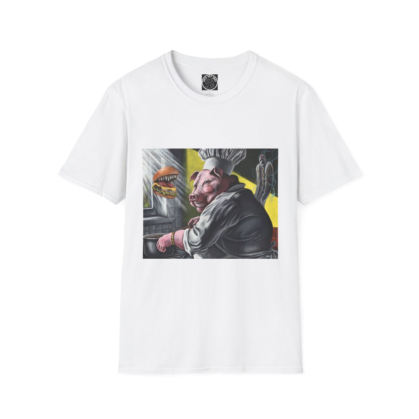 T-Shirt — Surreal Chef Pig Illustration Graphic Tee