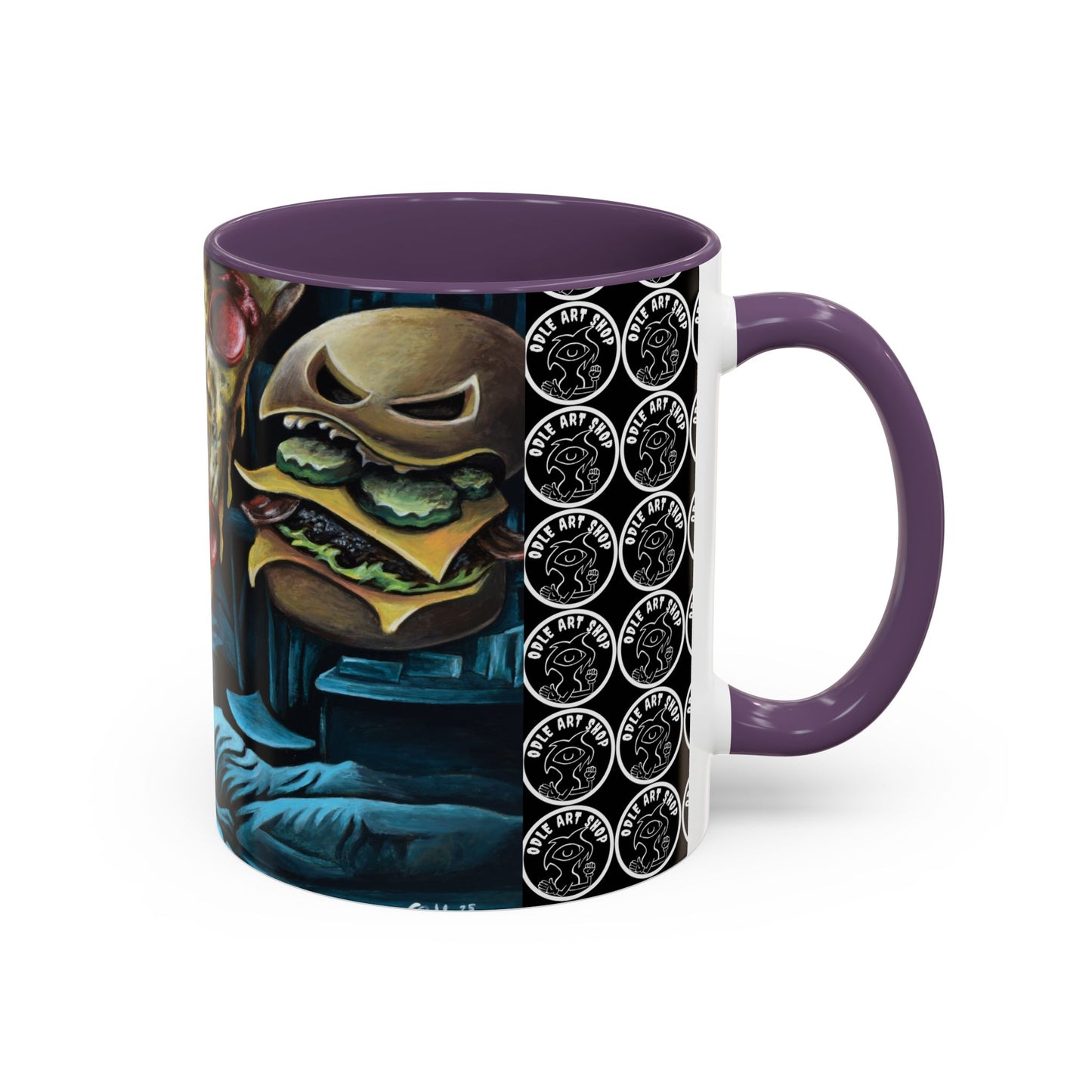 Whimsical Foodie Coffee Mug - Perfect for Pizza and Burger Lovers