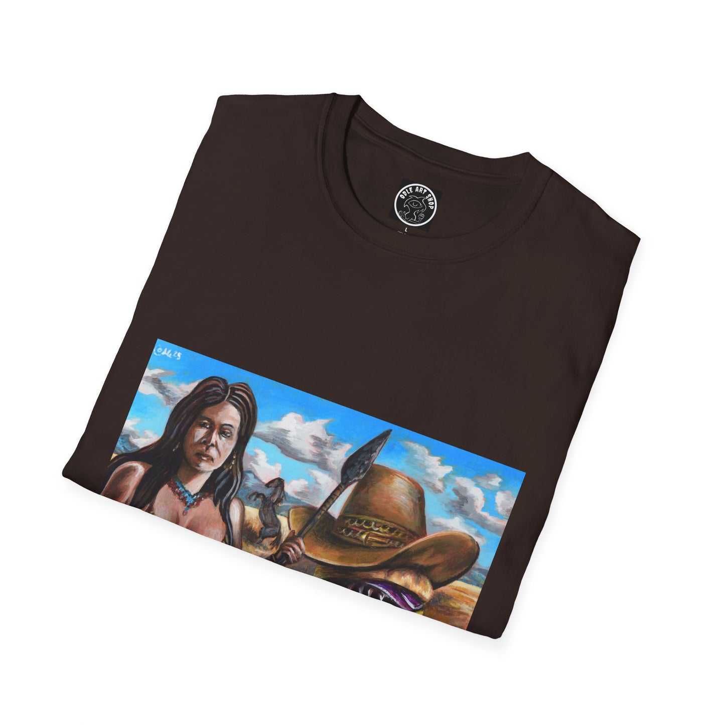 Vibrant Graphic Tee with Western Vibes, Unisex Softstyle T-Shirt, Casual Style, Gift for Cowboys, Everyday Wear, Festival Attire