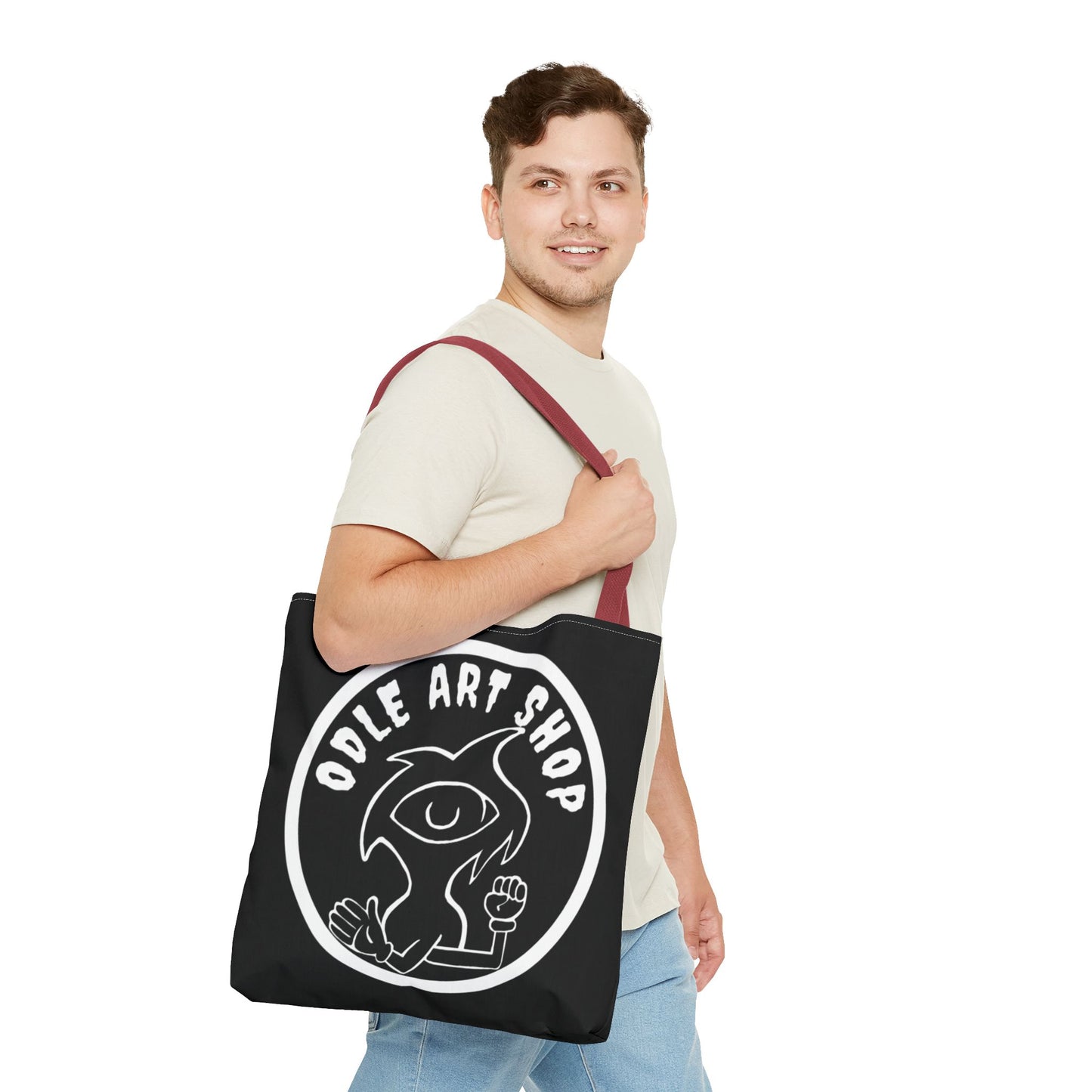 Artistic Tote Bag - Unique AOP Design, Fashionable Eco-Friendly, Everyday Use, Creative Gift, Art Lovers, Shopping Accessory
