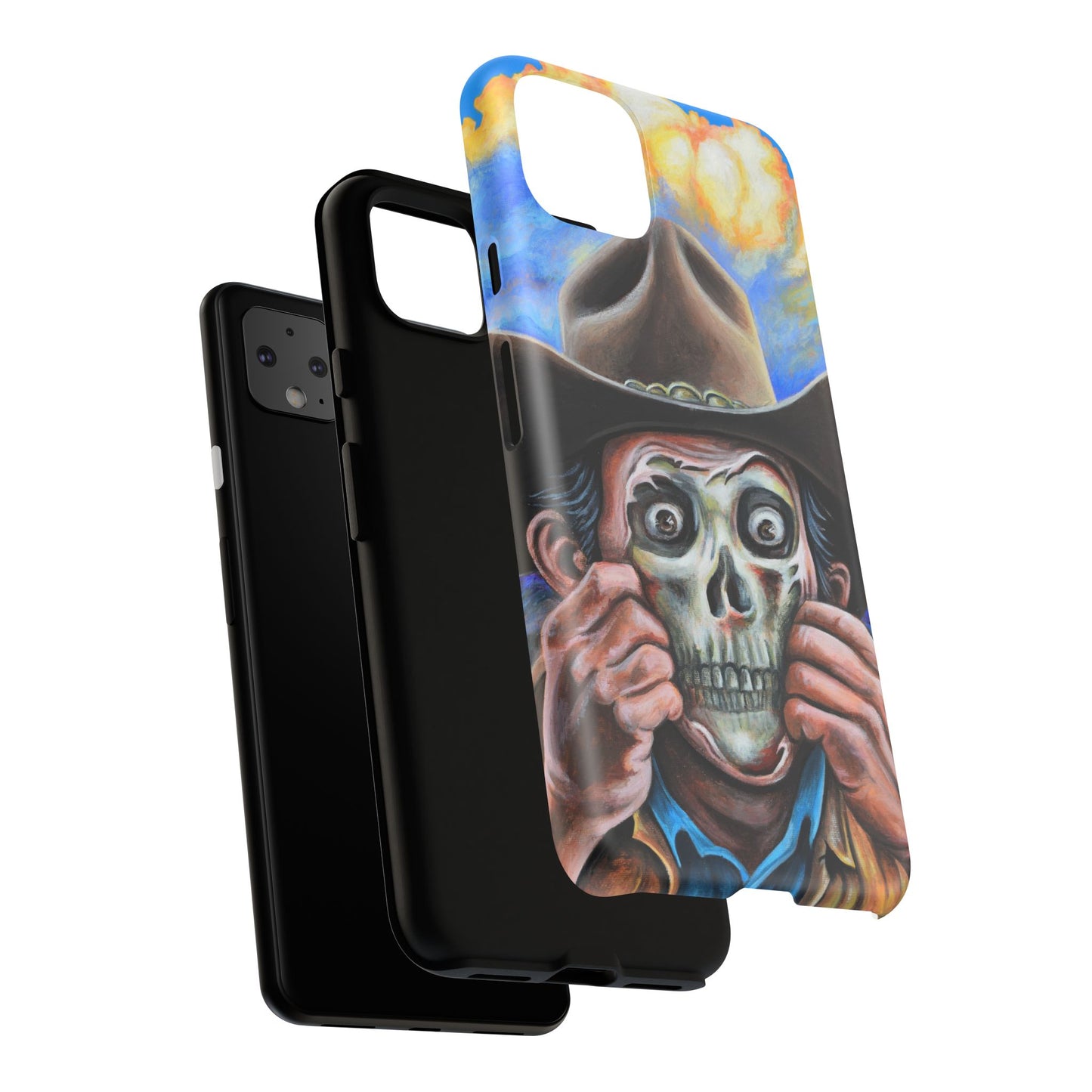 Skull Cowboy Phone Case - Tough Cases with Bold Artwork, Unique Gift for Halloween, Bold Aesthetic, Ideal for Music Lovers, [...]