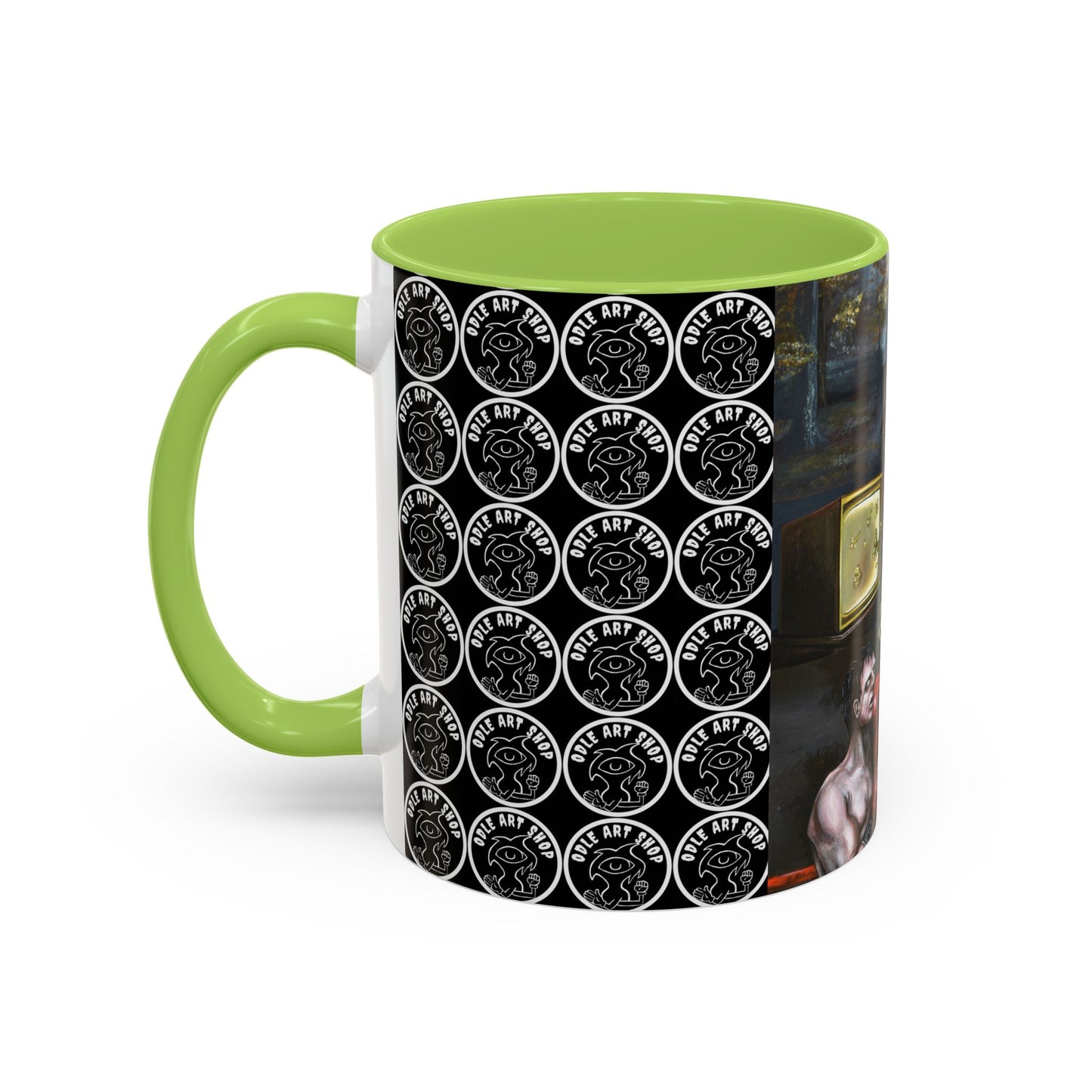 Literary Classics Collage Accent Coffee Mug — Boxing, Butterflies & Dark Forest Art (11/15oz)