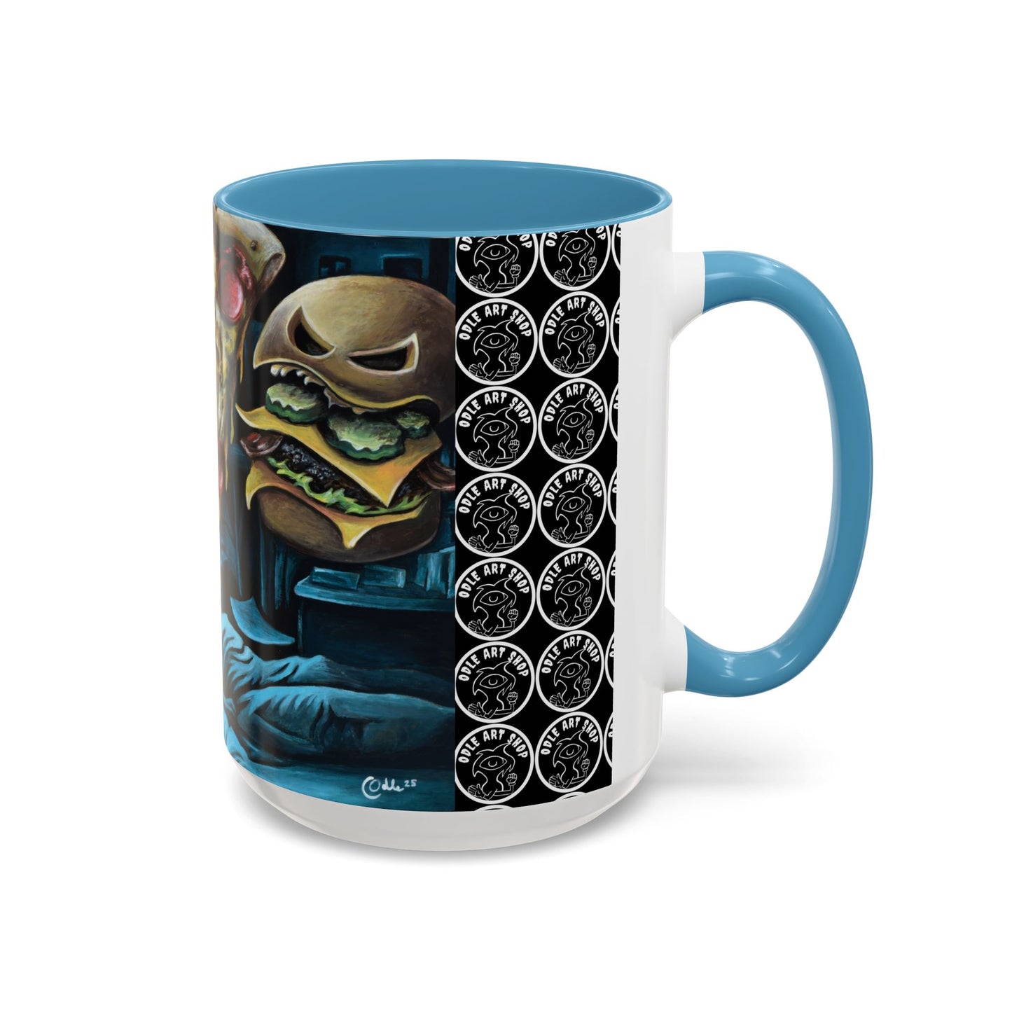 Whimsical Foodie Coffee Mug - Perfect for Pizza and Burger Lovers