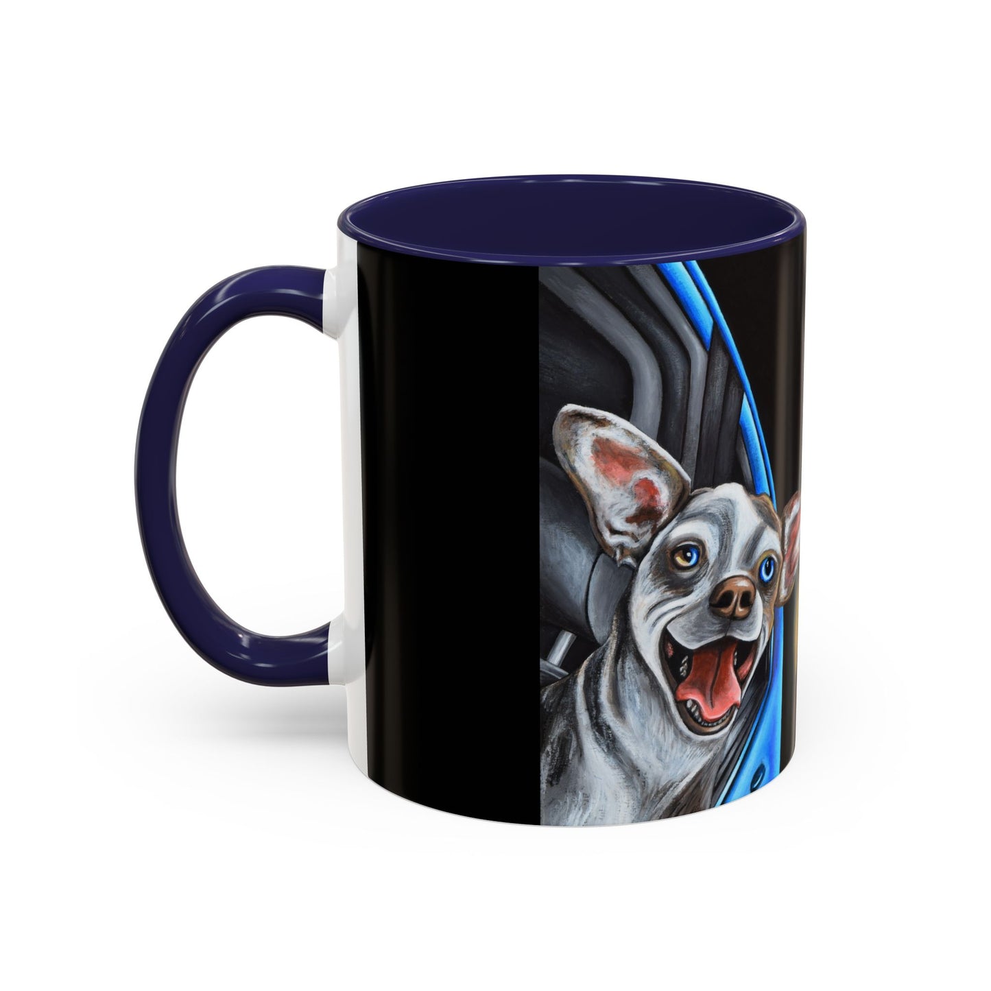 Unique Artistic Accent Coffee Mug with Colorful Ice Cream Design