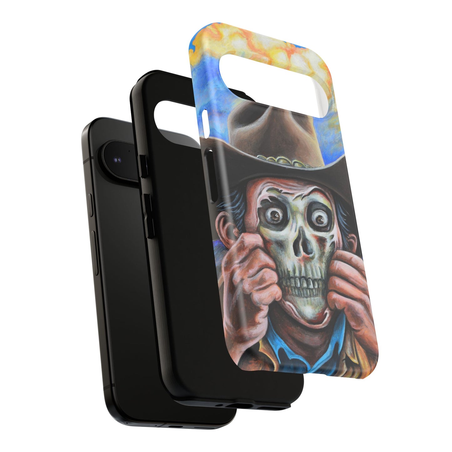 Skull Cowboy Phone Case - Tough Cases with Bold Artwork, Unique Gift for Halloween, Bold Aesthetic, Ideal for Music Lovers, [...]