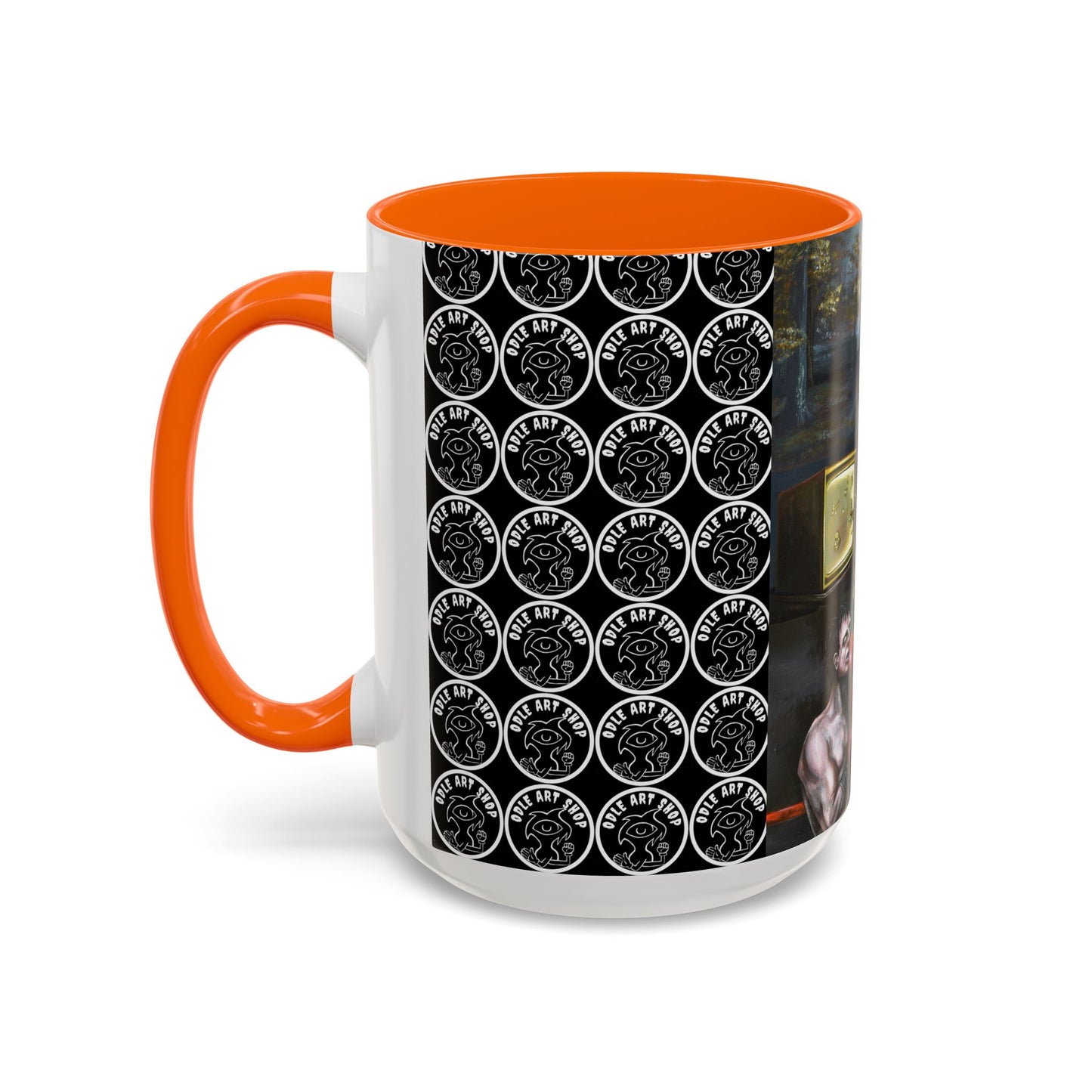Literary Classics Collage Accent Coffee Mug — Boxing, Butterflies & Dark Forest Art (11/15oz)