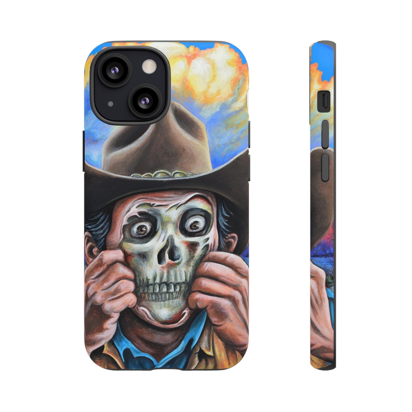 Skull Cowboy Phone Case - Tough Cases with Bold Artwork, Unique Gift for Halloween, Bold Aesthetic, Ideal for Music Lovers, [...]