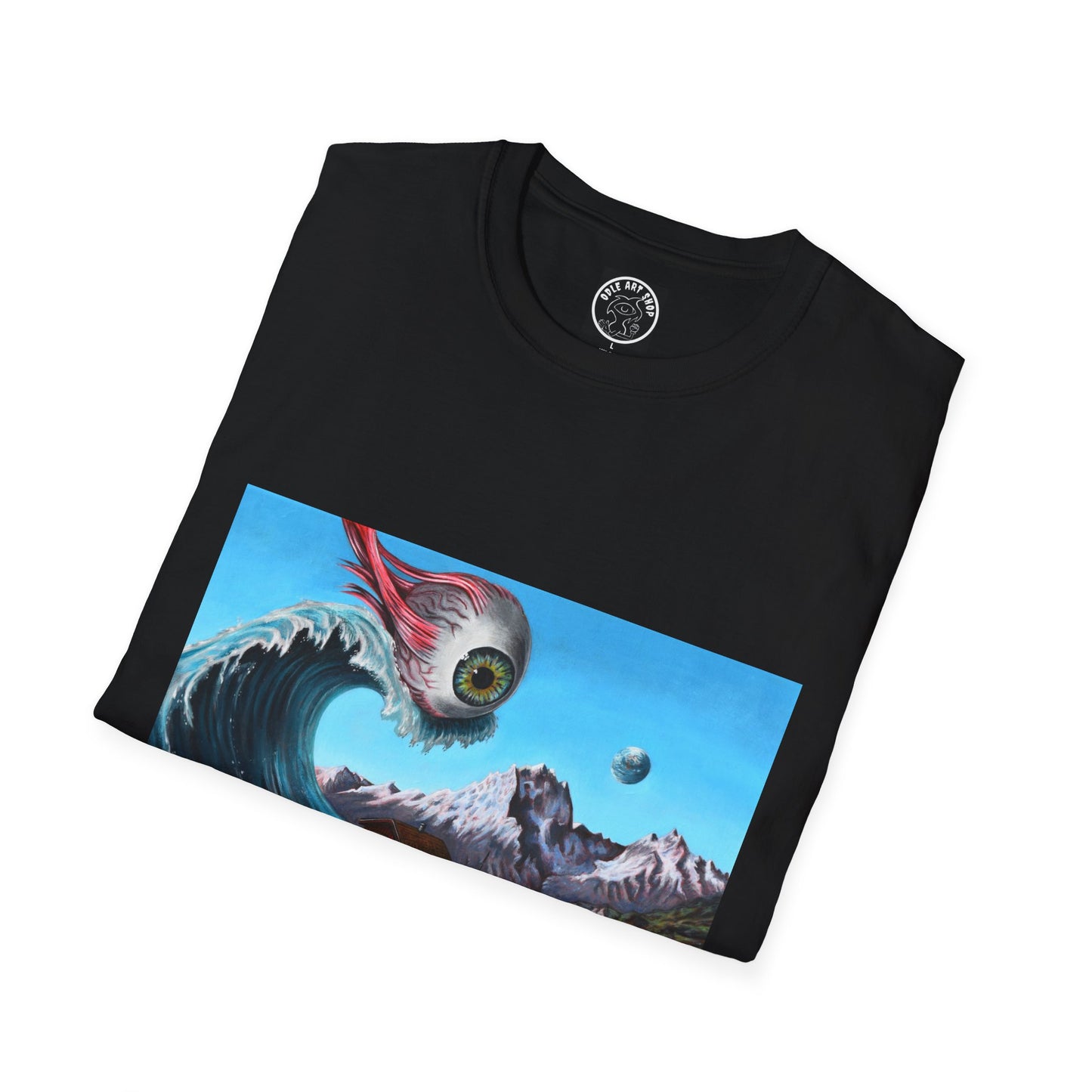 Cosmic Wave T-Shirt — Surreal Meteor Ocean Graphic