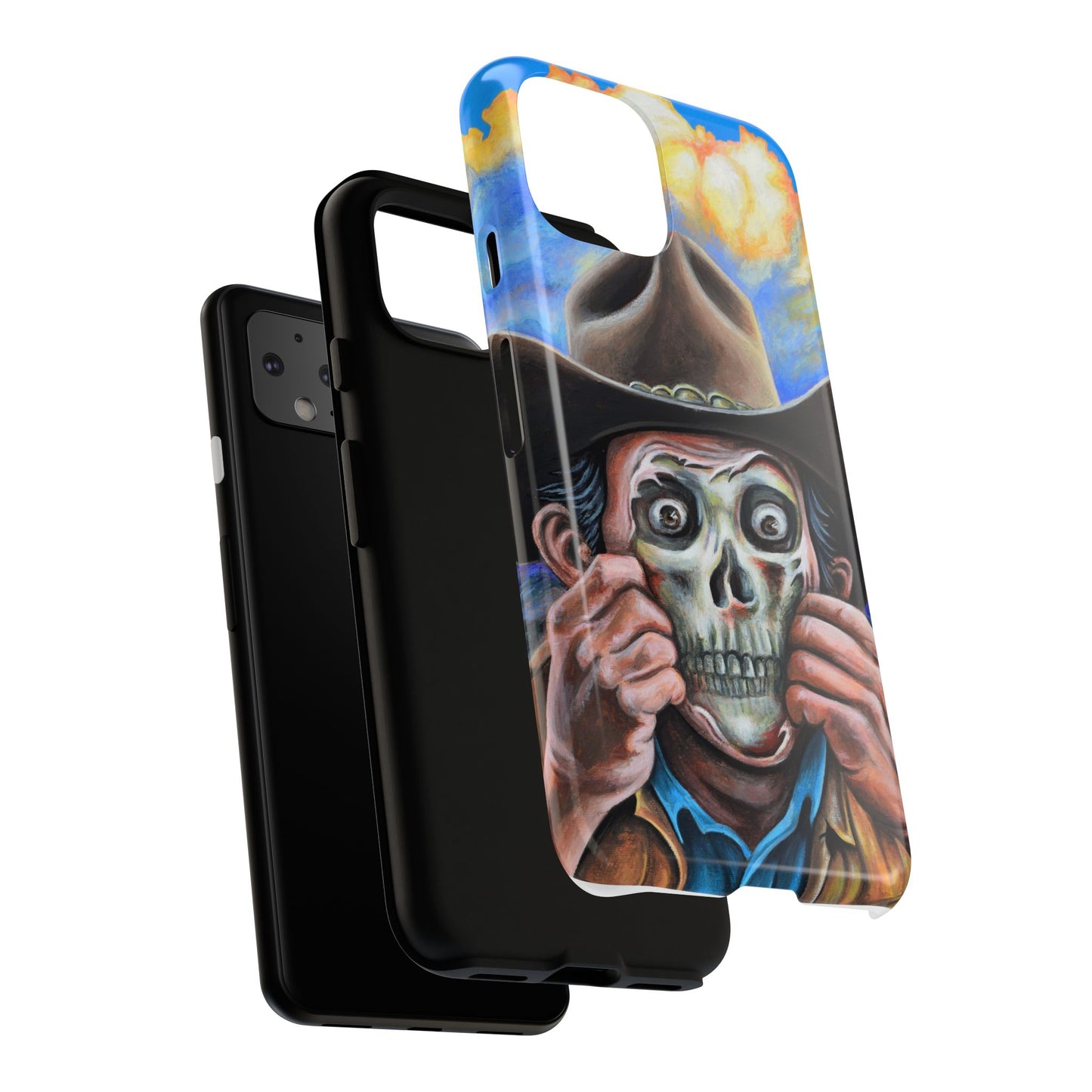 Skull Cowboy Phone Case - Tough Cases with Bold Artwork, Unique Gift for Halloween, Bold Aesthetic, Ideal for Music Lovers, [...]