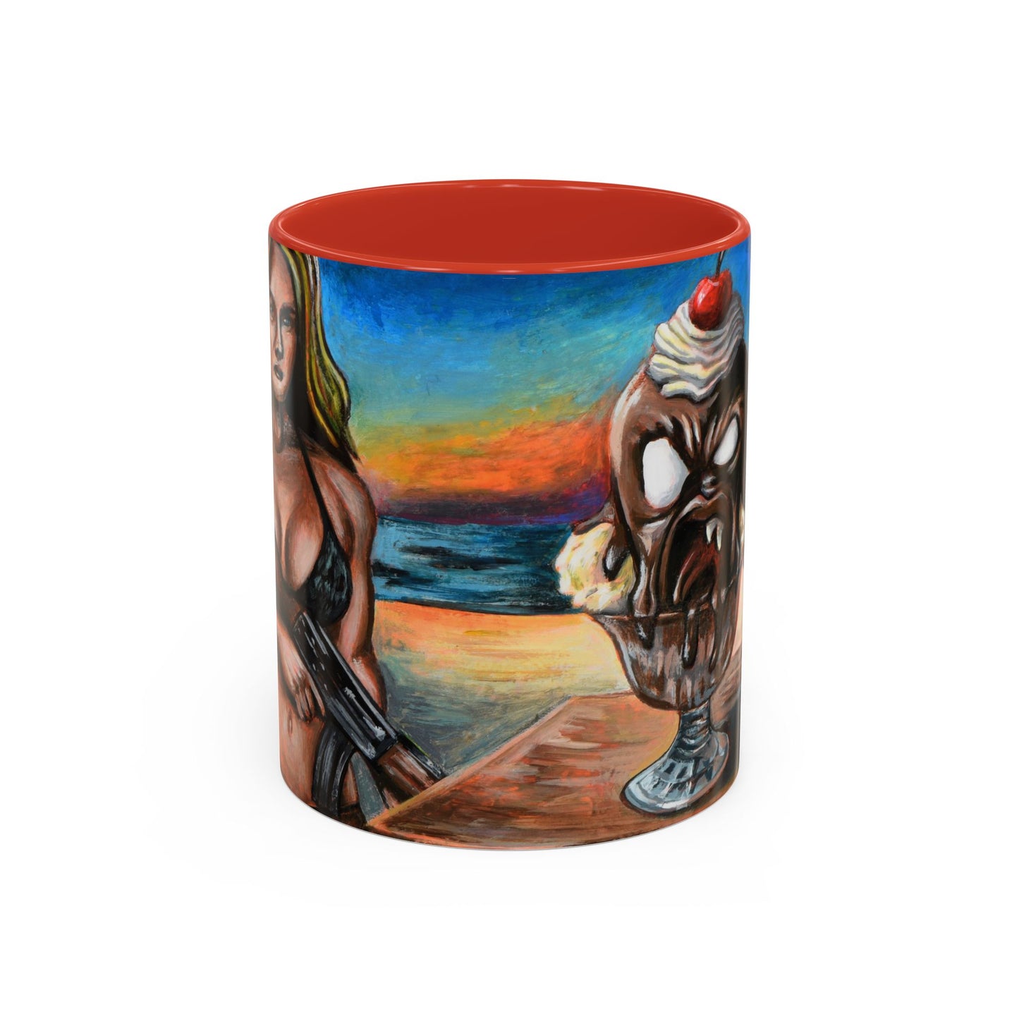 Vibrant Art-Inspired Coffee Mug, Unique Gift for Beach Lovers, Collectible Drinkware, Perfect for Birthdays, Home Decor