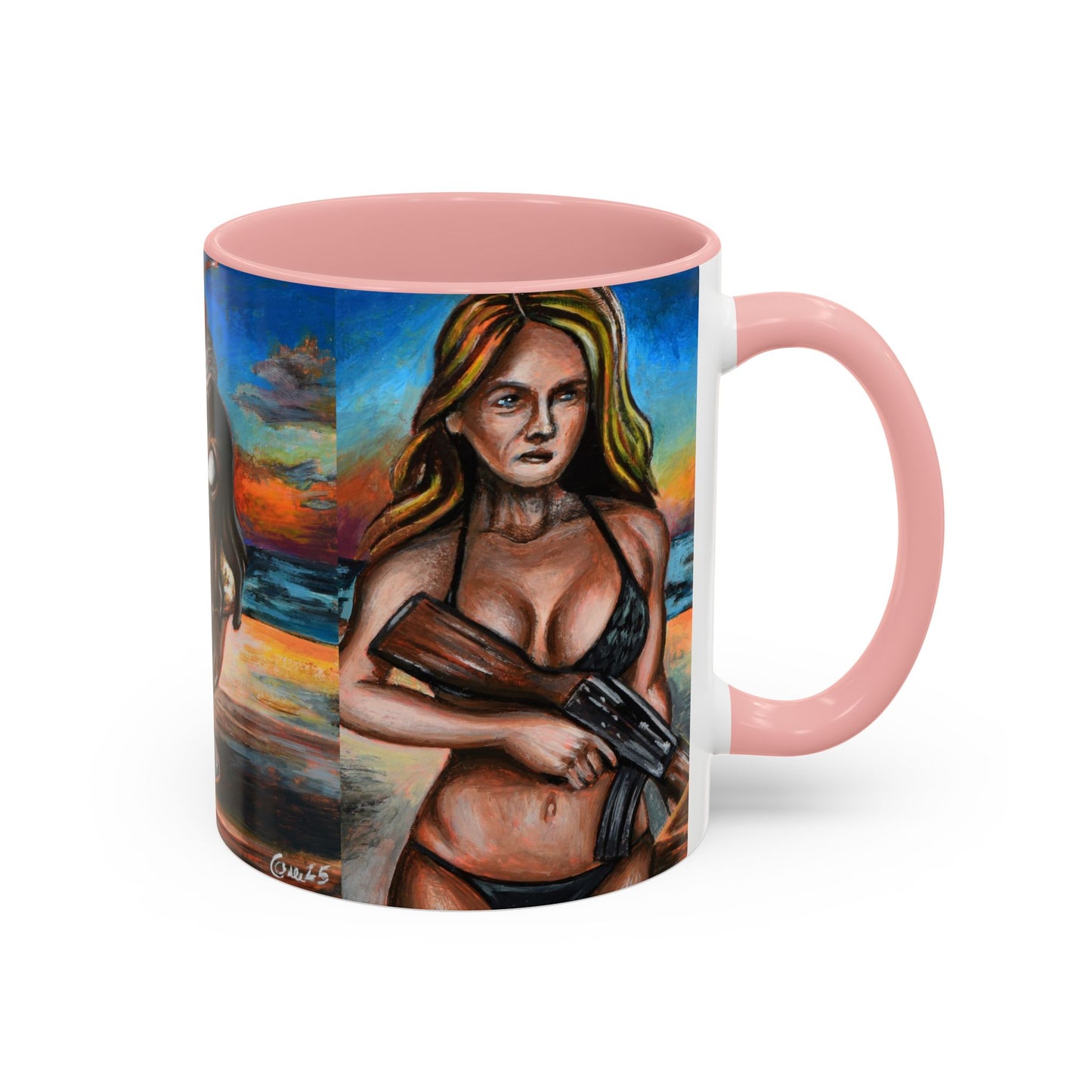 Vibrant Art-Inspired Coffee Mug, Unique Gift for Beach Lovers, Collectible Drinkware, Perfect for Birthdays, Home Decor