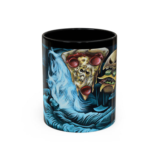Whimsical Foodie Coffee Mug - Perfect for Pizza and Burger Lovers