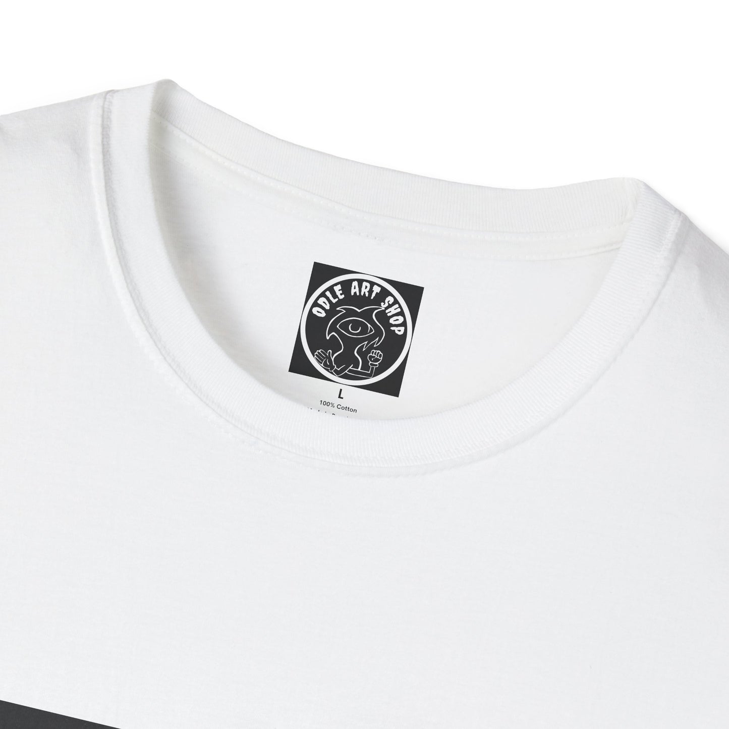 Surreal Smiley Mask Art T-Shirt — Retro TV Night Scene