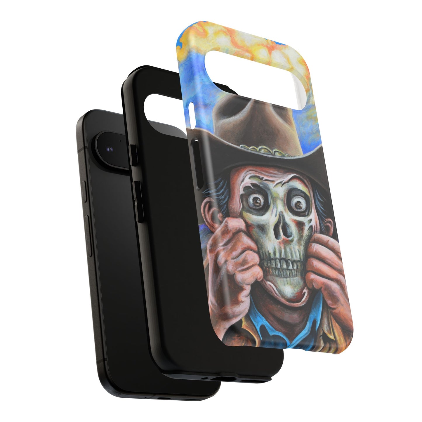 Skull Cowboy Phone Case - Tough Cases with Bold Artwork, Unique Gift for Halloween, Bold Aesthetic, Ideal for Music Lovers, [...]