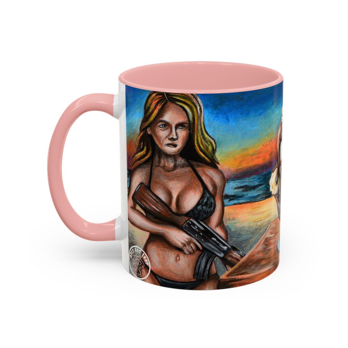 Vibrant Art-Inspired Coffee Mug, Unique Gift for Beach Lovers, Collectible Drinkware, Perfect for Birthdays, Home Decor
