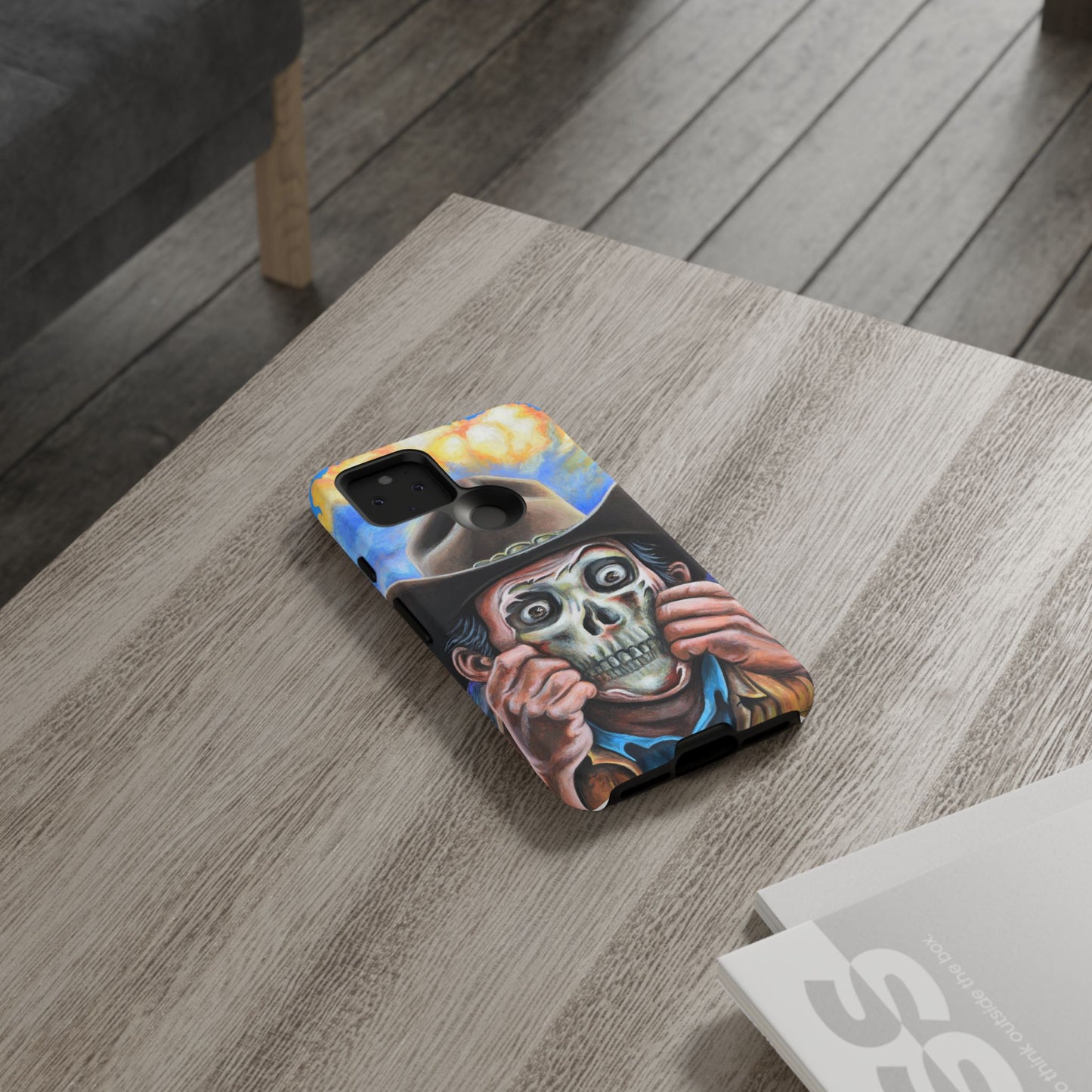 Skull Cowboy Phone Case - Tough Cases with Bold Artwork, Unique Gift for Halloween, Bold Aesthetic, Ideal for Music Lovers, [...]