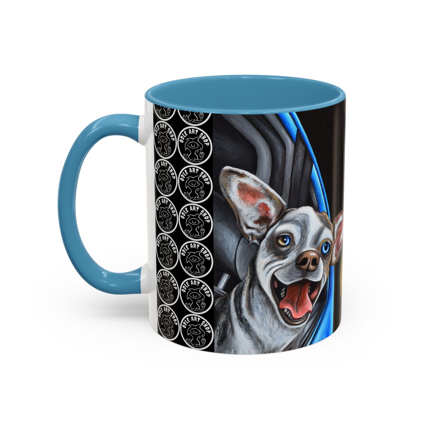 Unique Artistic Accent Coffee Mug with Colorful Ice Cream Design