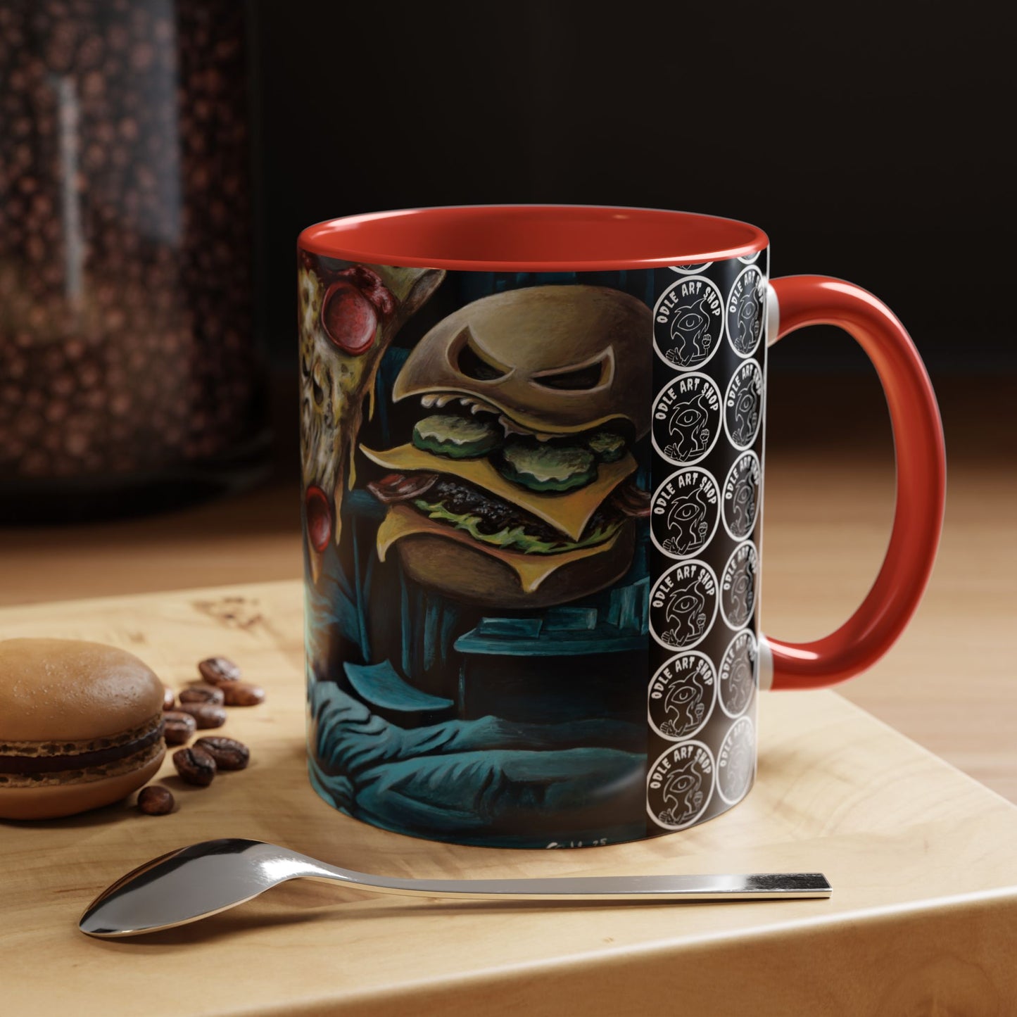 Whimsical Foodie Coffee Mug - Perfect for Pizza and Burger Lovers