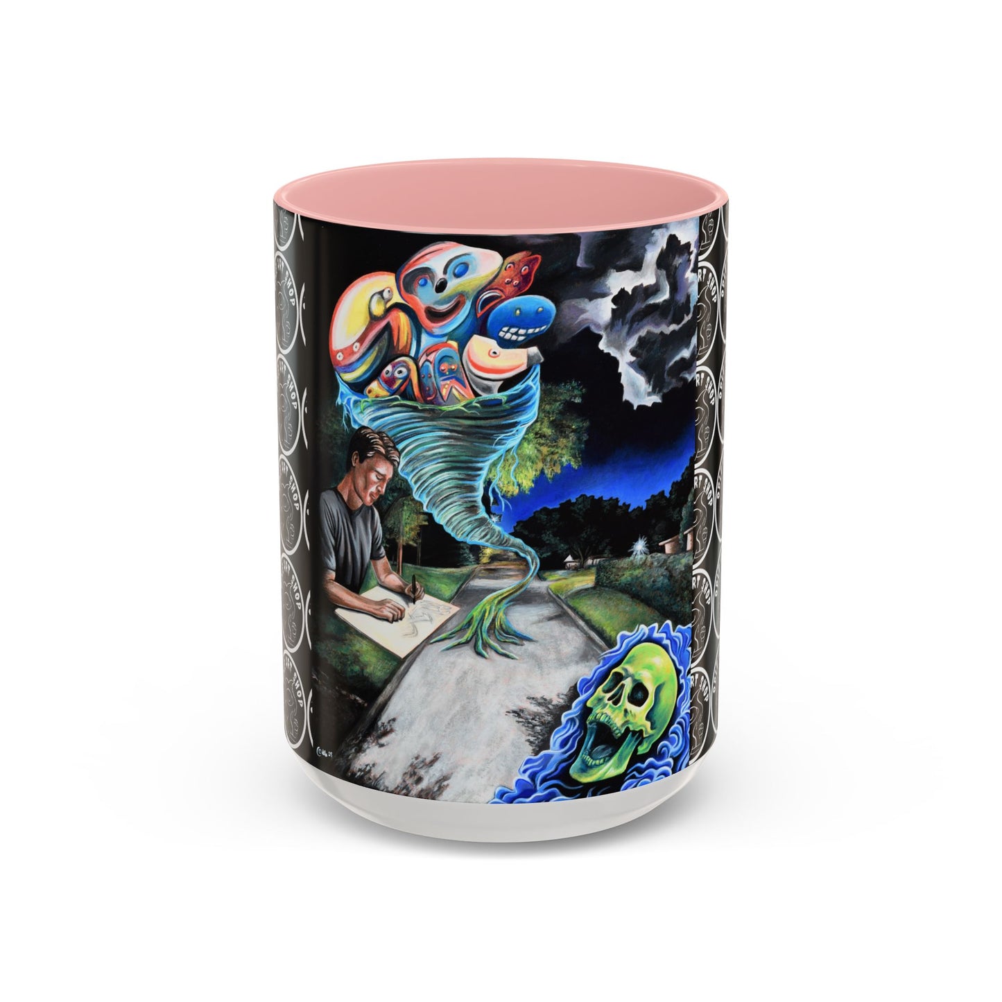 Artistic Accent Coffee Mug - Unique Gift for Coffee Lovers, Creative Aesthetic, Home Decor, Art Enthusiast, Birthday Present, Collectible