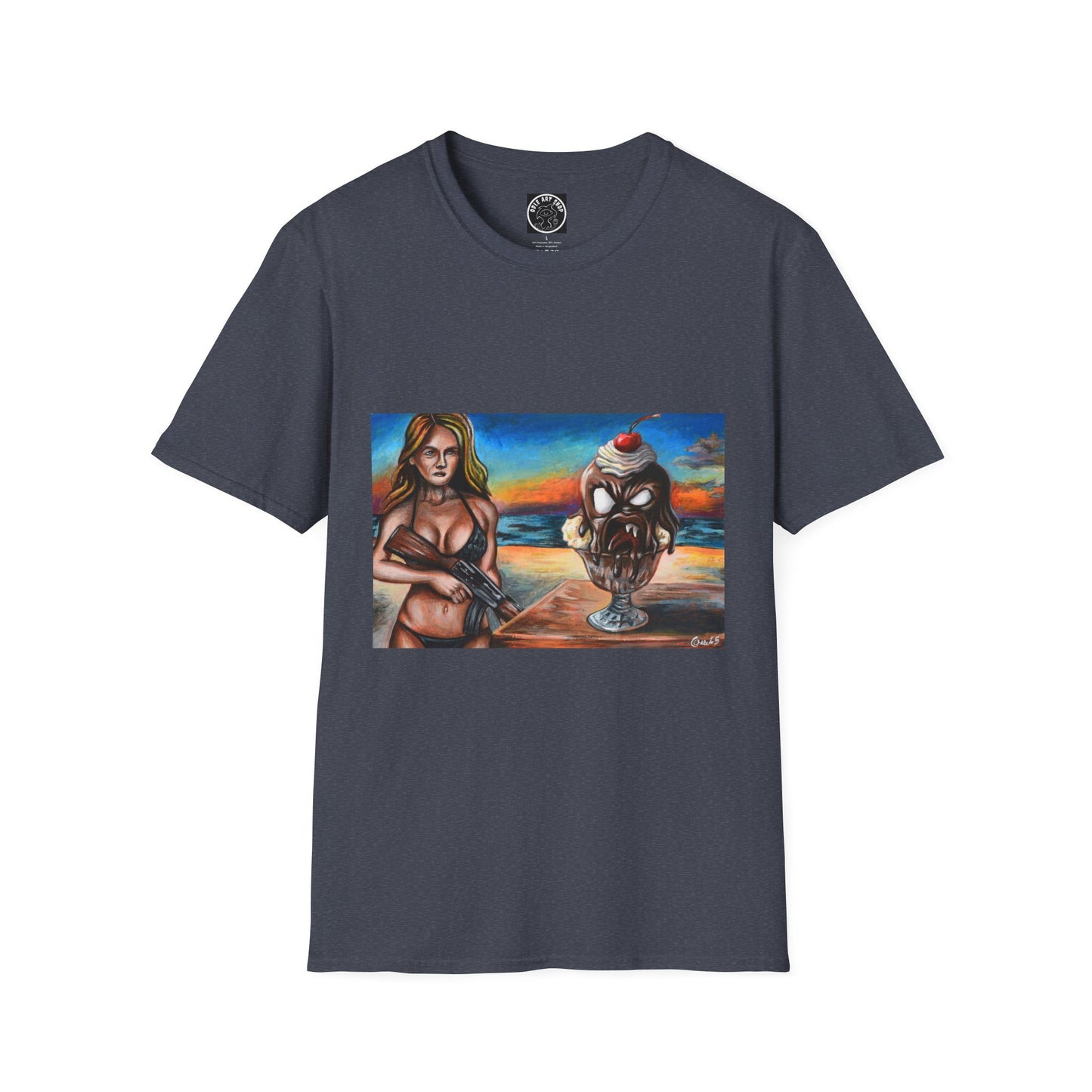 Beach Vibes Graphic Tee, Casual Summer Shirt, Unisex T-Shirt for Beach Lovers, Fun Graphic Shirt, Unique Ice Cream Art