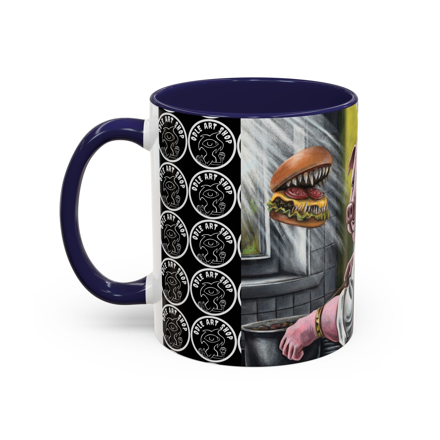 Pig Chef Coffee Mug — Quirky Kitchen Animal Art Accent Mug