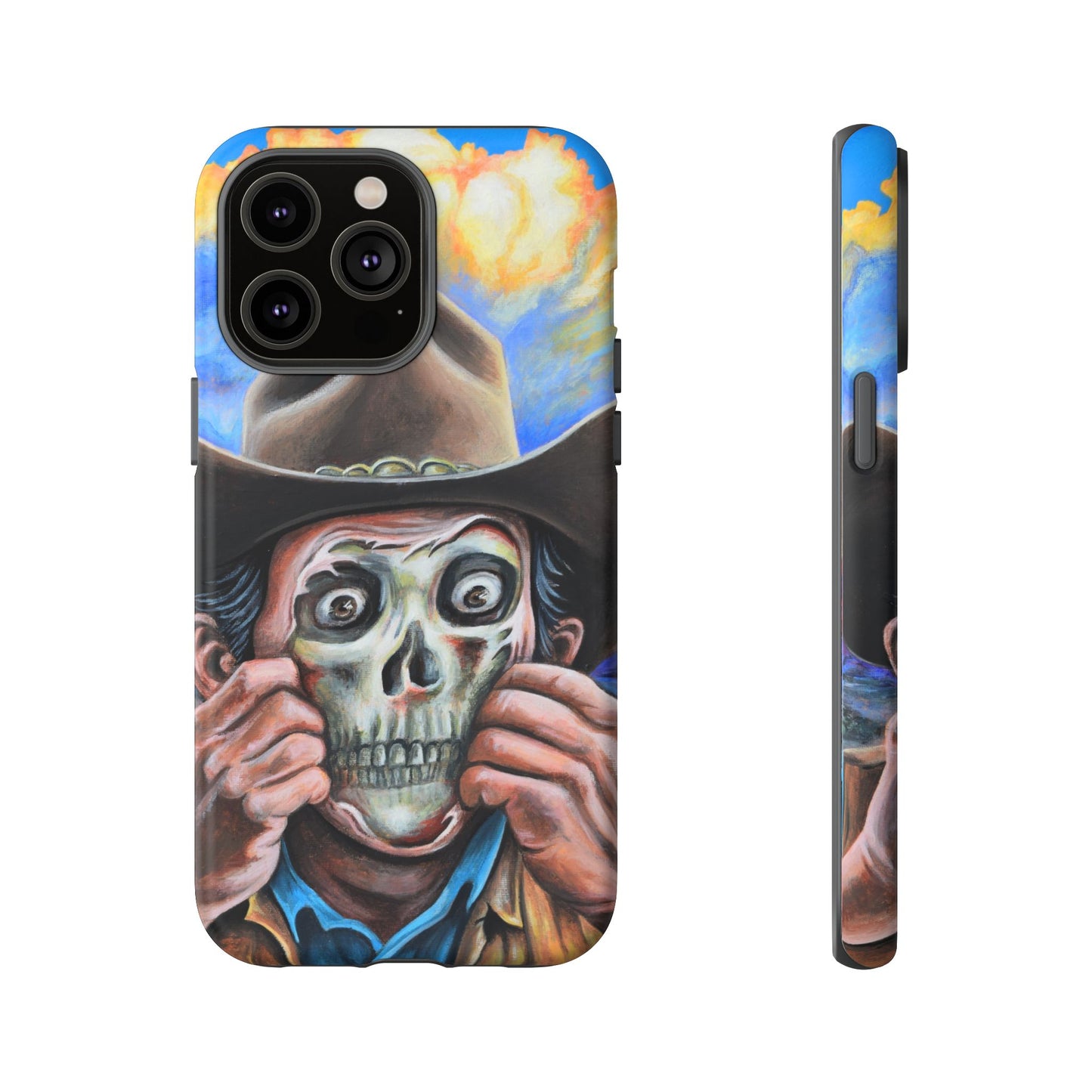 Skull Cowboy Phone Case - Tough Cases with Bold Artwork, Unique Gift for Halloween, Bold Aesthetic, Ideal for Music Lovers, [...]