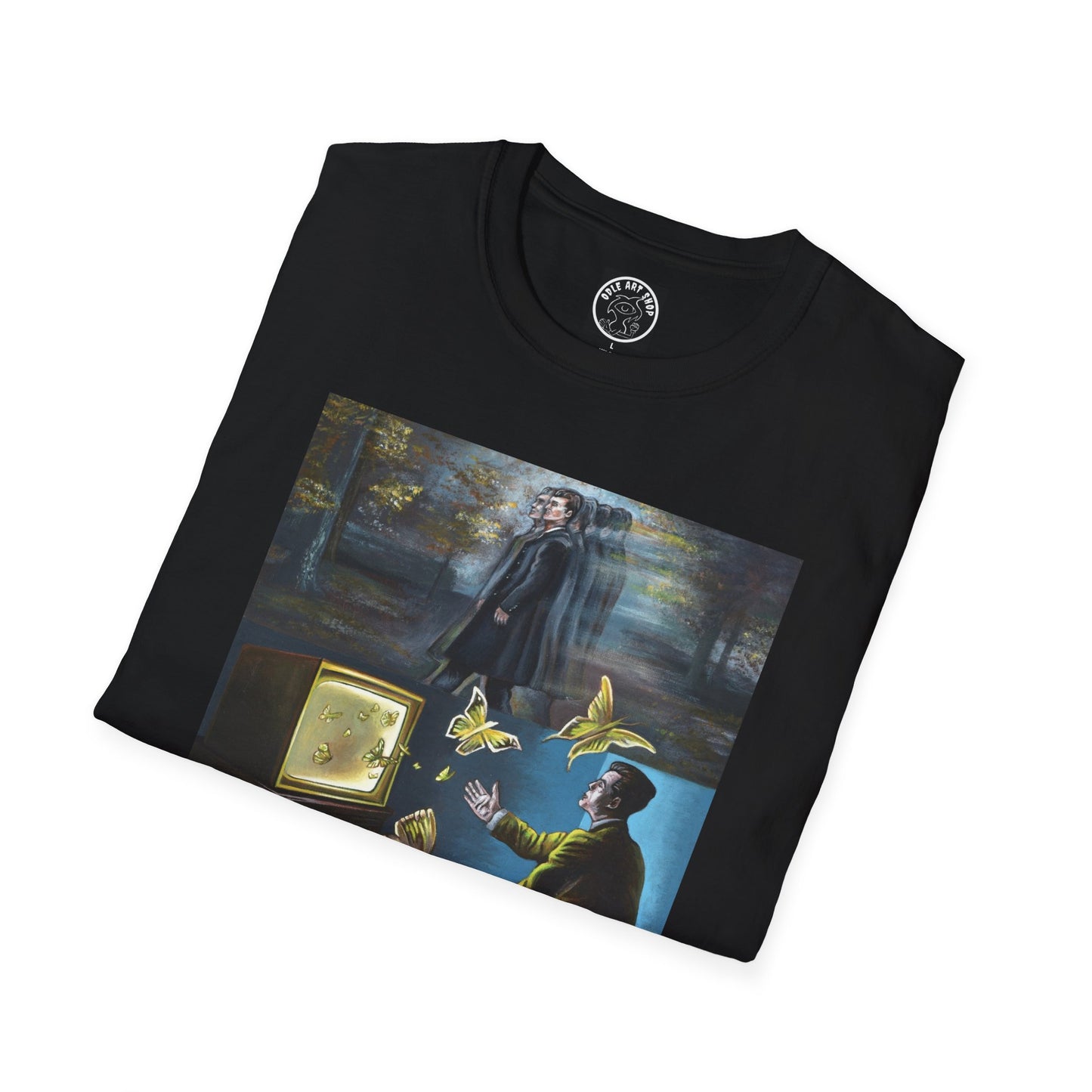 Surreal Boxing Scene T‑Shirt — Vintage Noir Collage Art Tee