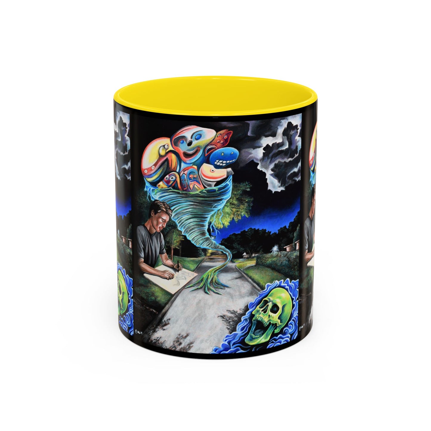 Artistic Accent Coffee Mug - Unique Gift for Coffee Lovers, Creative Aesthetic, Home Decor, Art Enthusiast, Birthday Present, Collectible