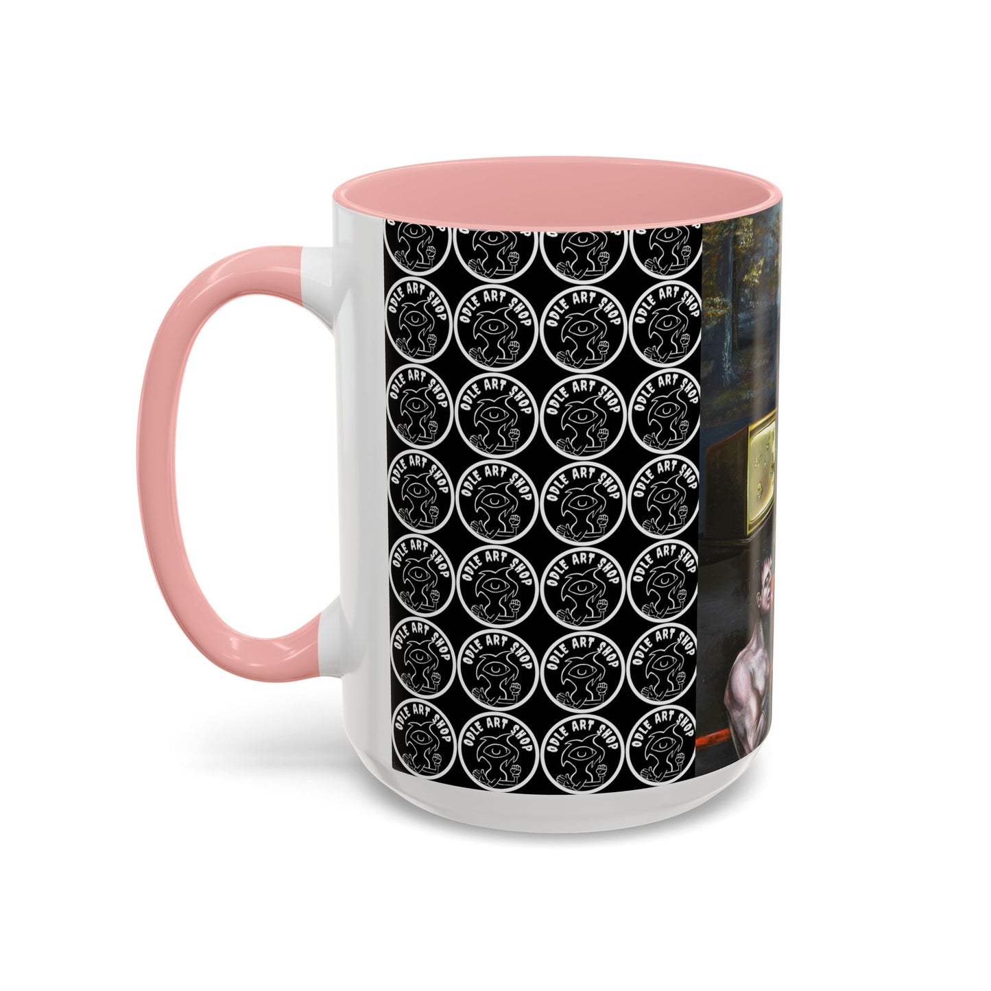 Literary Classics Collage Accent Coffee Mug — Boxing, Butterflies & Dark Forest Art (11/15oz)