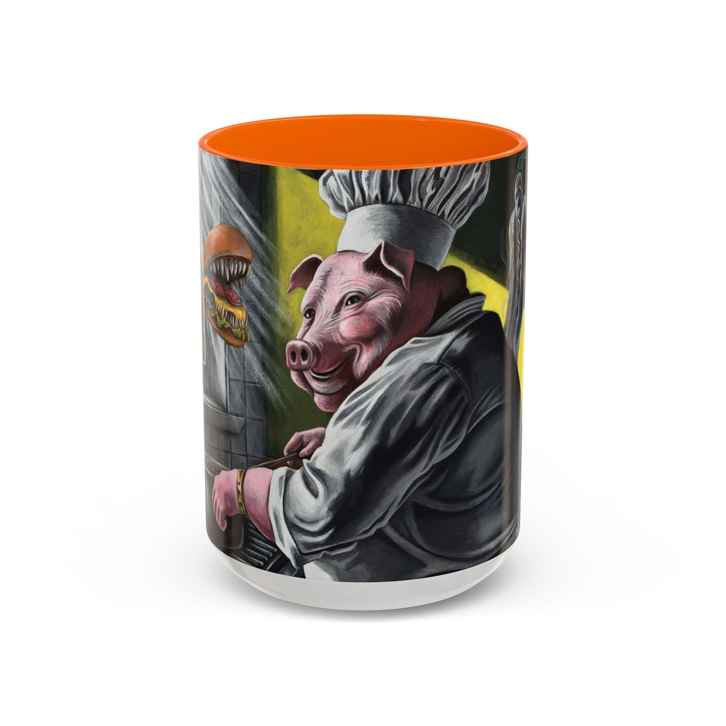 Pig Chef Coffee Mug — Quirky Kitchen Animal Art Accent Mug