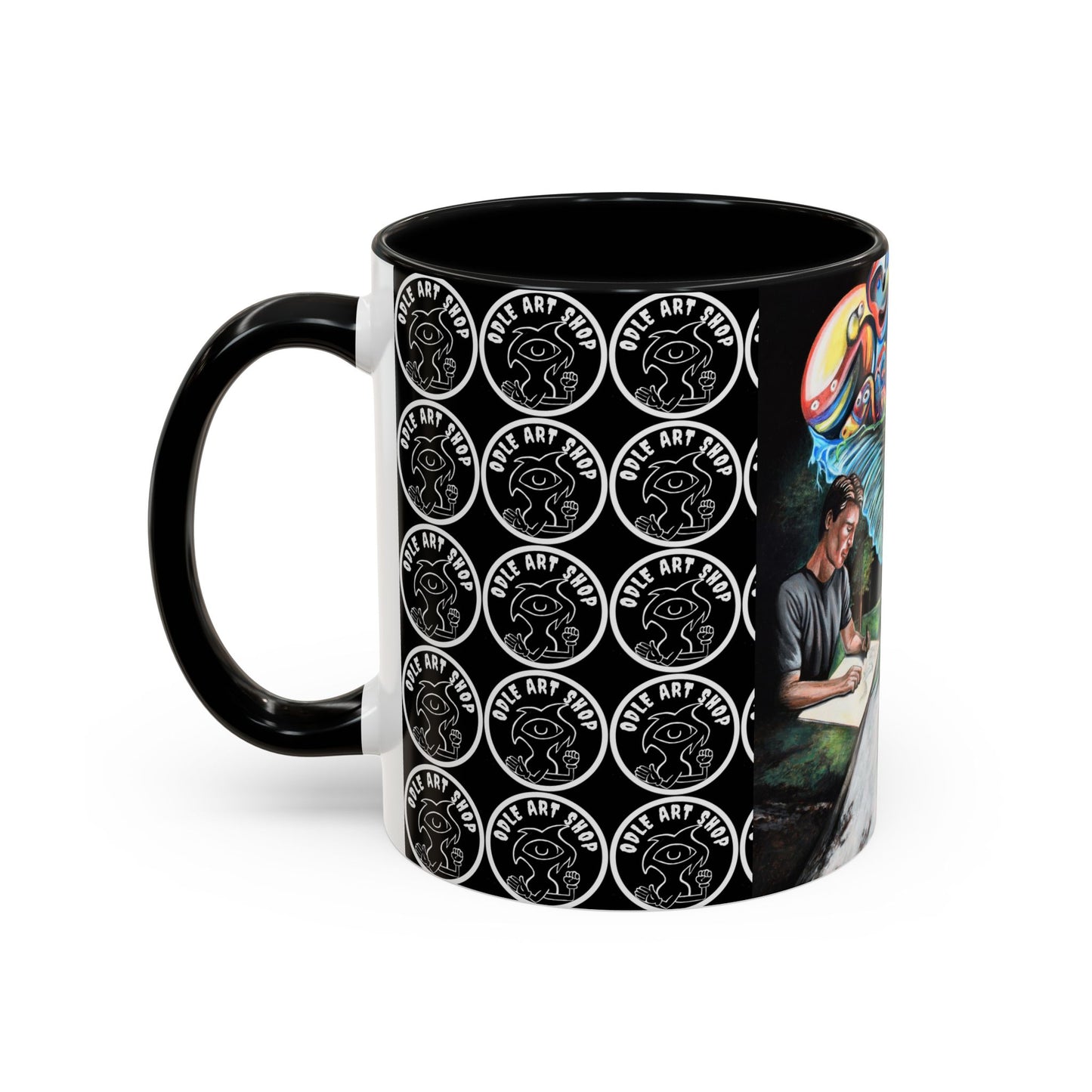 Artistic Accent Coffee Mug - Unique Gift for Coffee Lovers, Creative Aesthetic, Home Decor, Art Enthusiast, Birthday Present, Collectible