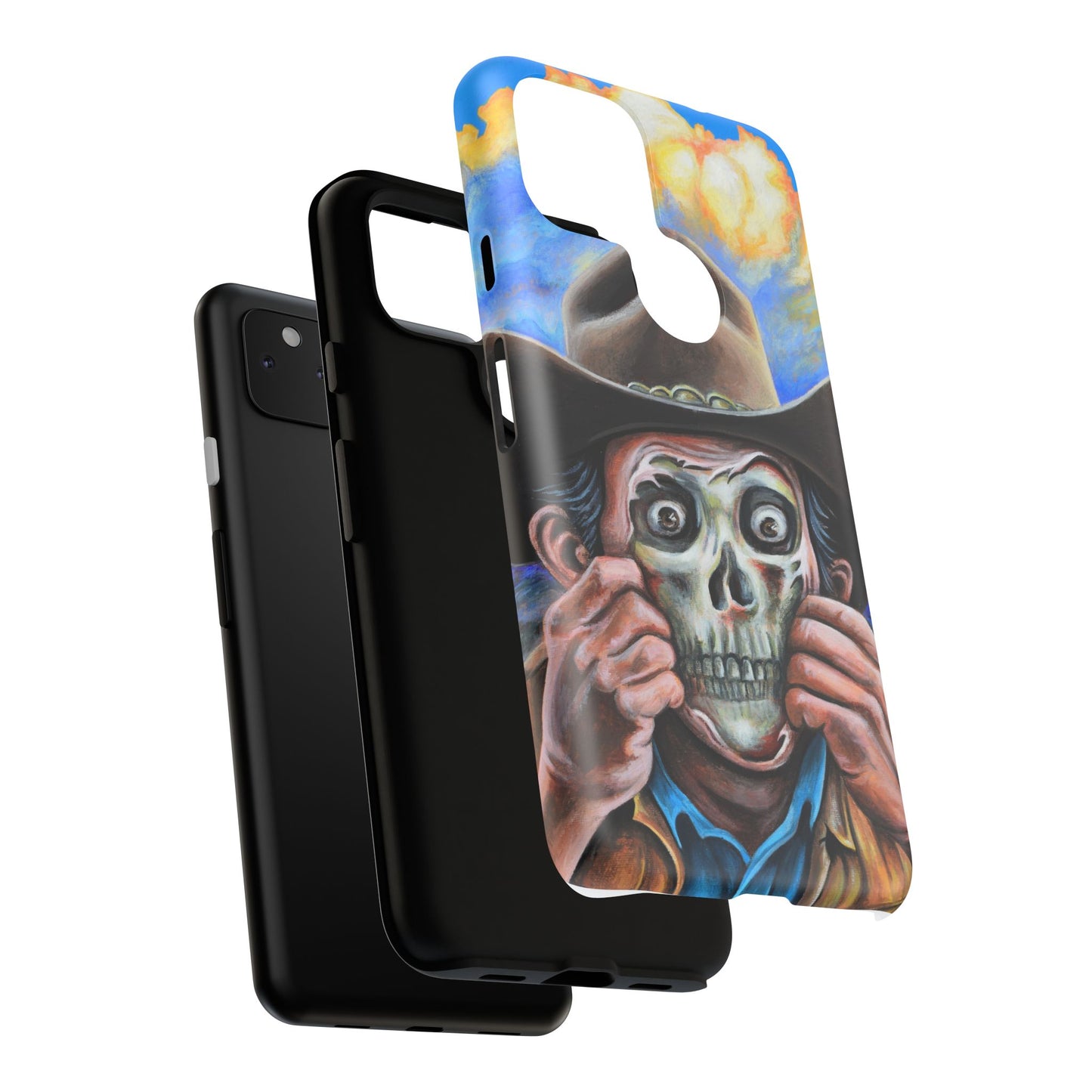 Skull Cowboy Phone Case - Tough Cases with Bold Artwork, Unique Gift for Halloween, Bold Aesthetic, Ideal for Music Lovers, [...]